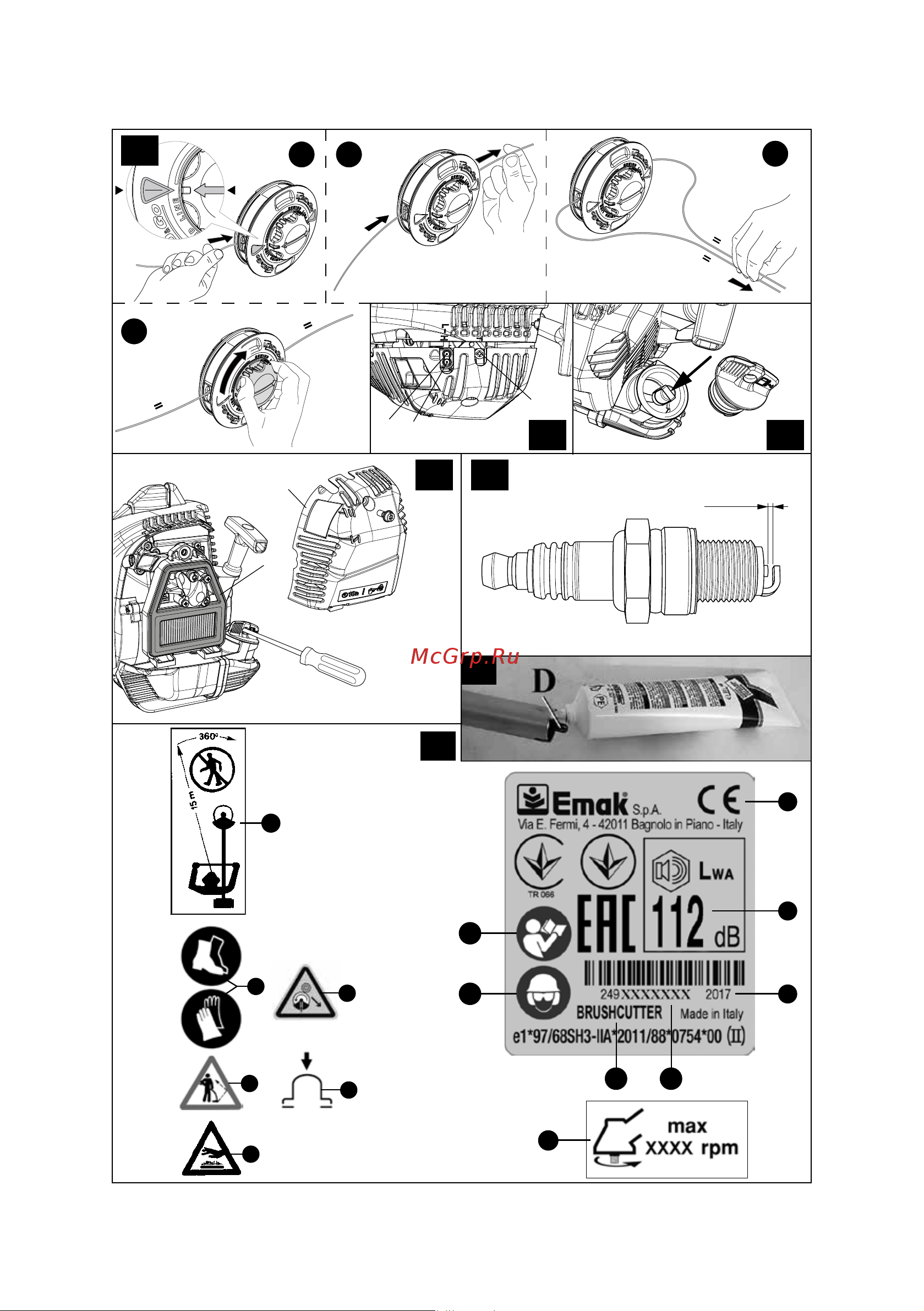 Oleo-Mac BC 400T EURO2 6142-9002E2 Инструкция к Oleo-Mac BC 400T EURO2 6142-9002E2 онлайн [5/262] 833374