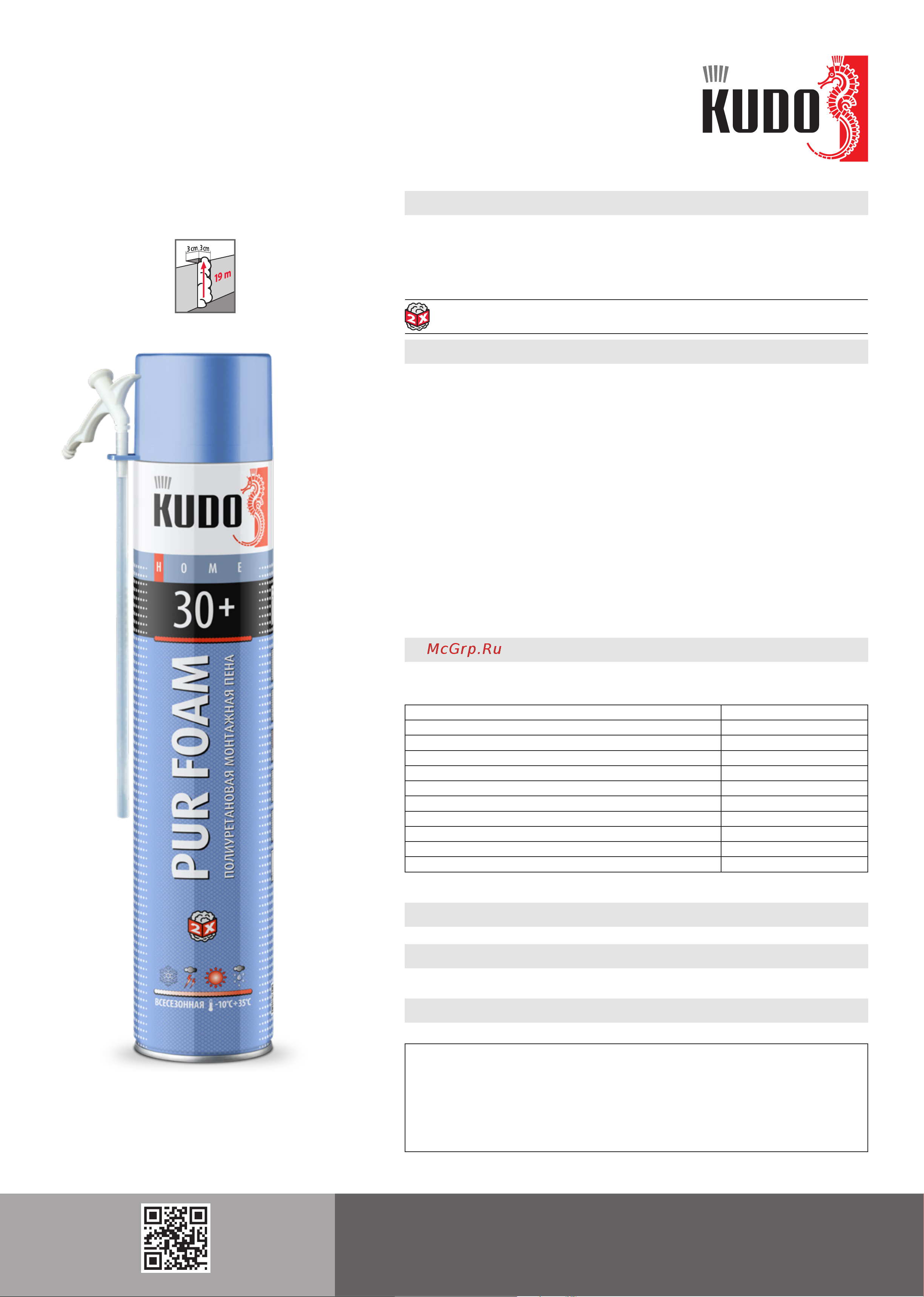 KUDO HOME 30+ KUPH10U30+ Лист технической информации онлайн