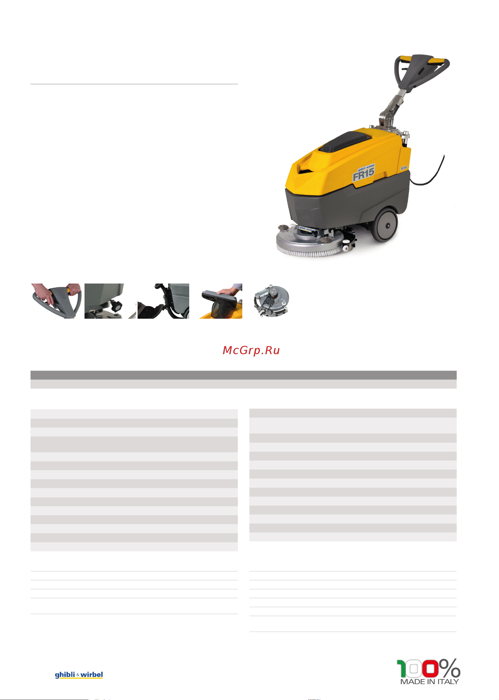 Ghibli&Wirbel FRECCIA 15 E 38 10.0060.00 Техническое описание онлайн