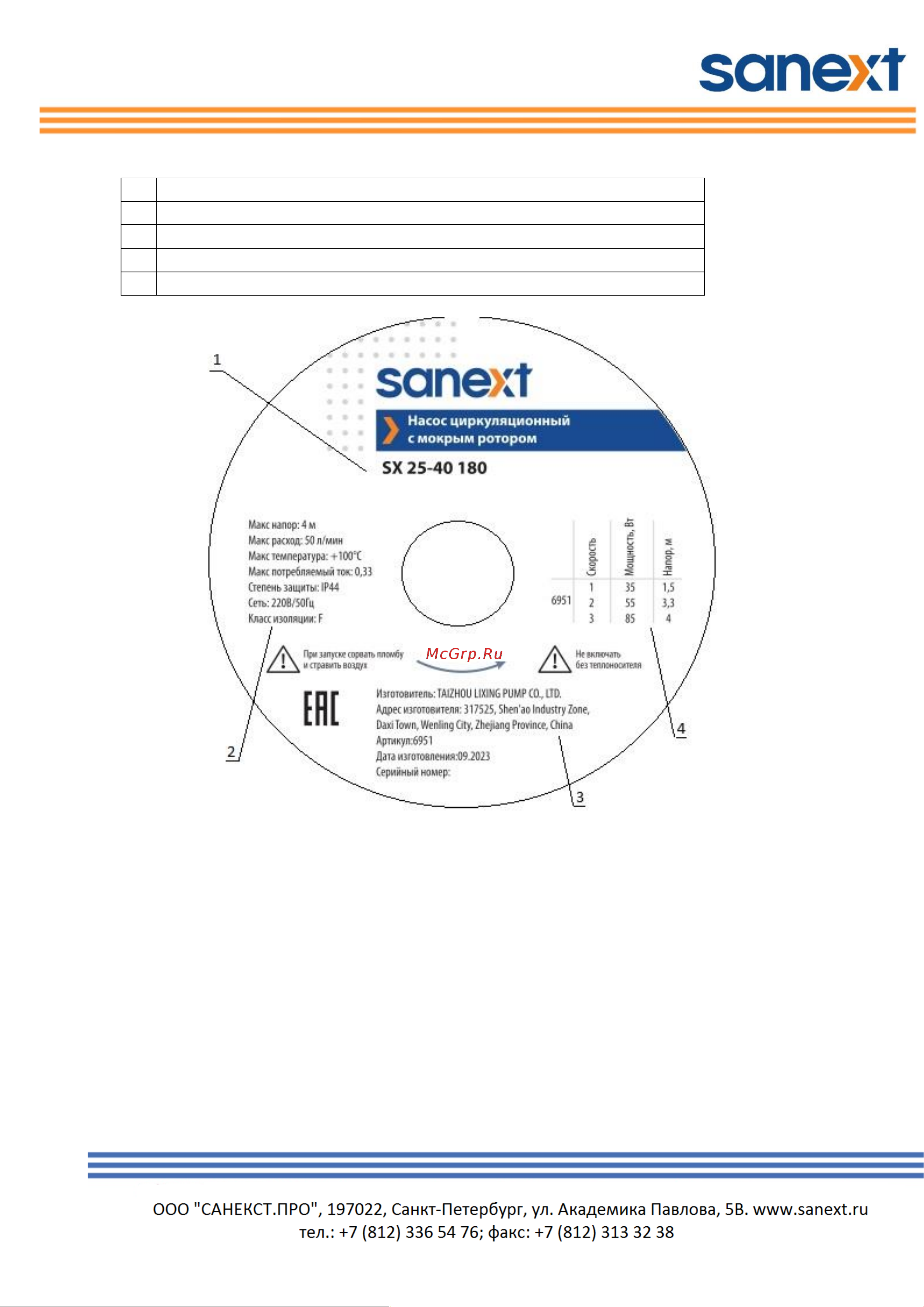 SANEXT SX 15-90 160 6950 паспорт онлайн [5/16] 834543