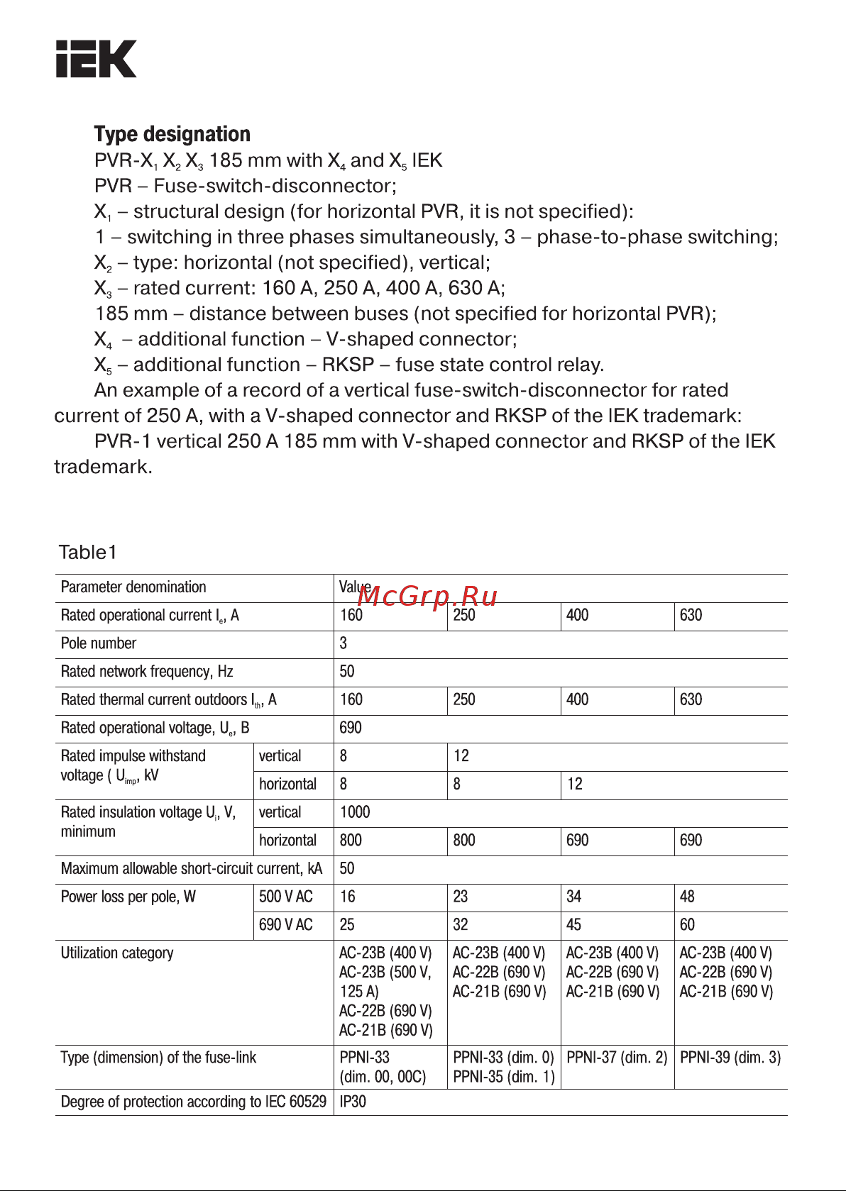 Iek ПВР-1 вертикальный 250А 185мм SPR20-3-1-250-185-100 Инструкция к товару онлайн [5/18] 834600