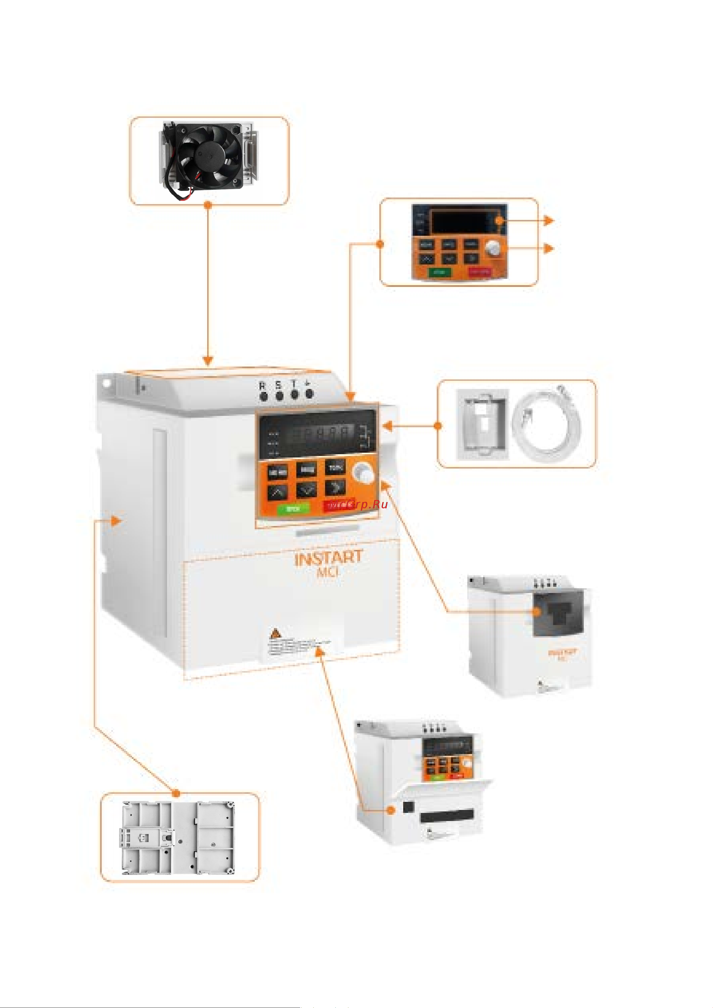 Instart mci-g0.75-4b 0.75квт, 2.3а, 3ф, 380в, 50гц/60гц, ip20, с панелью управления 00040500 40500 Каталог Преобразователи частоты INSTART серия MCI онлайн [6/26] 834640