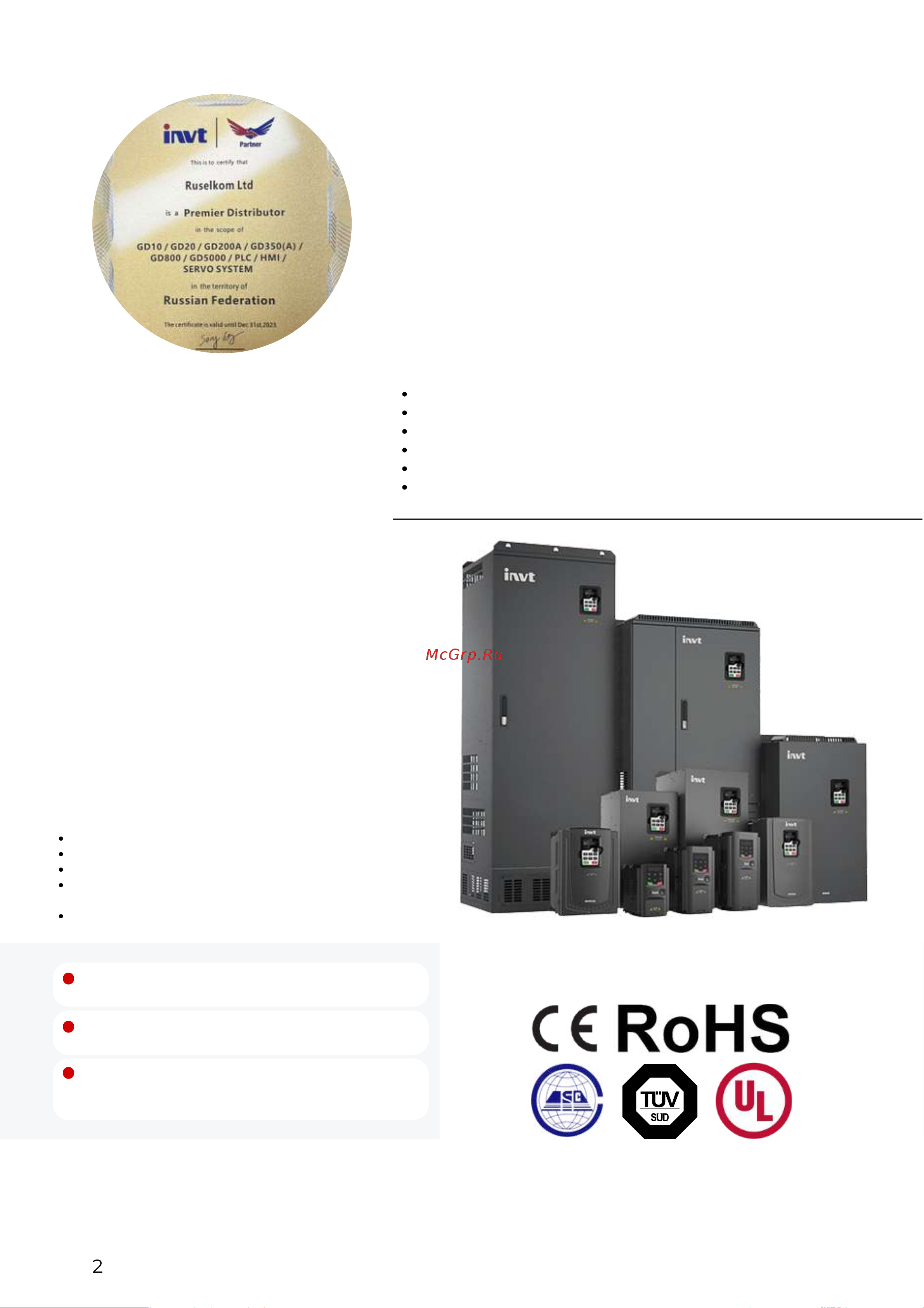 Invt GD200A 7,5/11 кВт 380В IP20 (GD200A-7R5G/011P-4) 90001-01101 Каталог пользователя онлайн [2/8] 834651