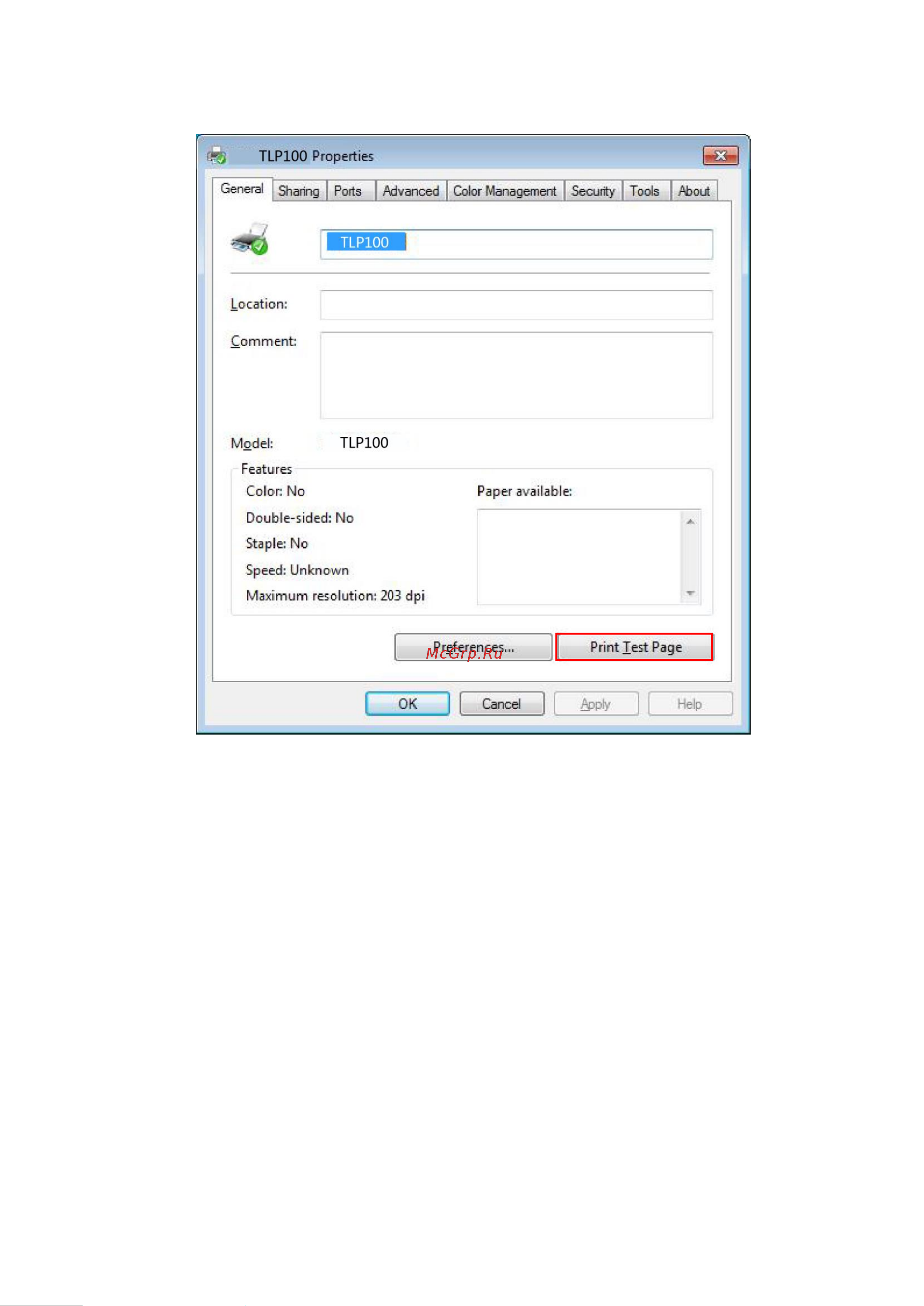MPRINT TLP100 TERRA NOVA Ethernet, RS232, USB black 4588 Инструкция к товару онлайн [53/69] 834873