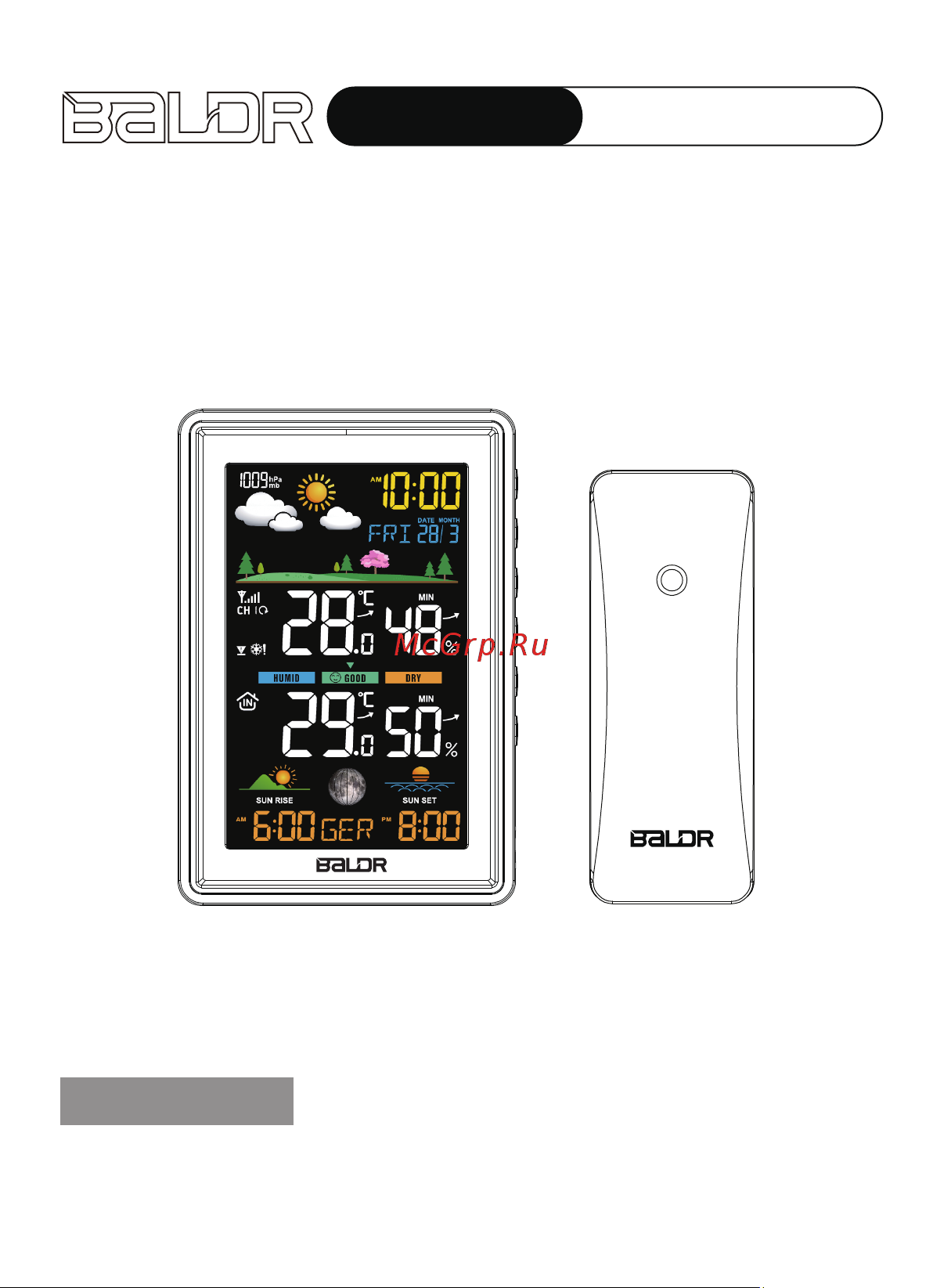 BALDR B0360WST2H2PR-V3-BLACK Инструкция к товару онлайн