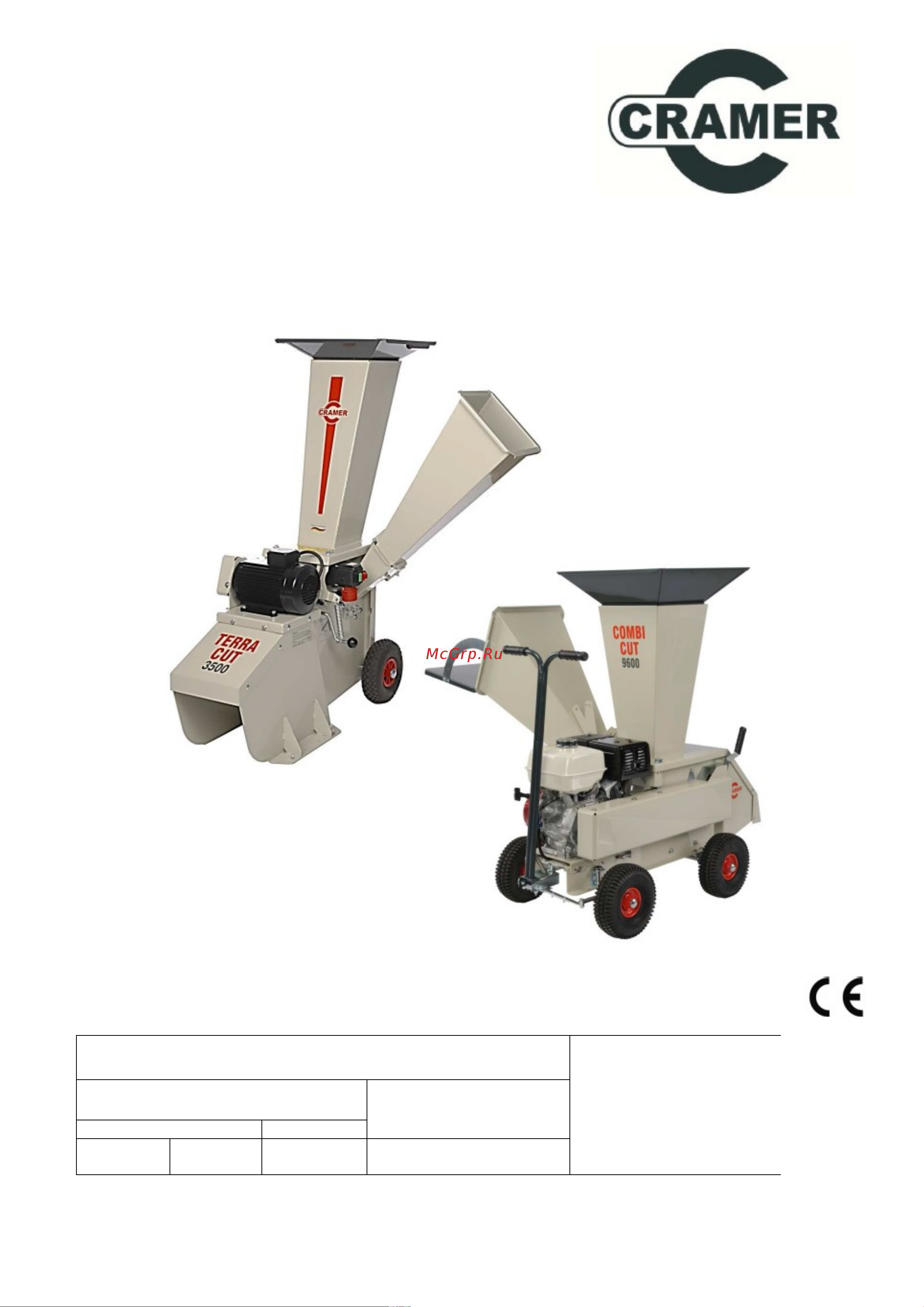 Cramer TERRA CUT 2200 1429374 Инструкция к Cramer TERRA CUT 2200 1429374 онлайн