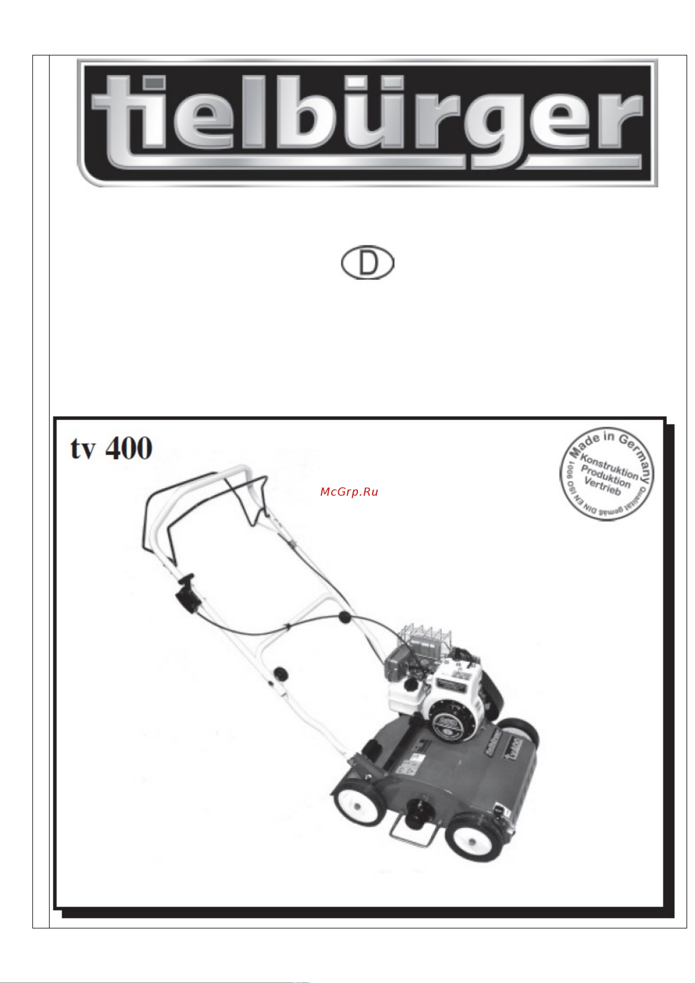 TIELBUERGER TV405 Honda GP160 AI-044-001TS Инструкция к TIELBUERGER TV405 AI-044-001TS онлайн