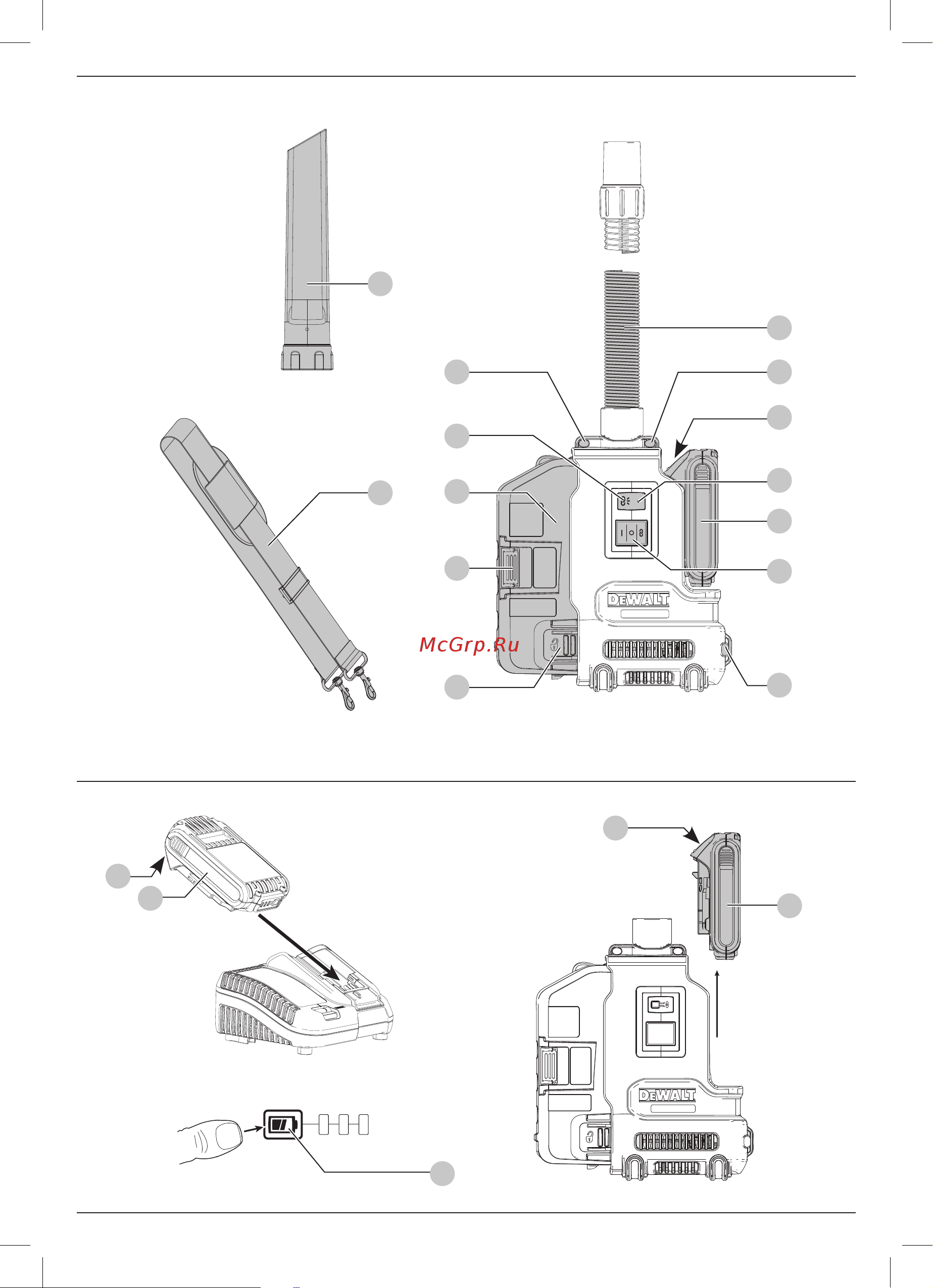 Dewalt 18 В XR DWH161N-XJ Инструкция к Dewalt DWH161N-XJ онлайн [3/40] 835465