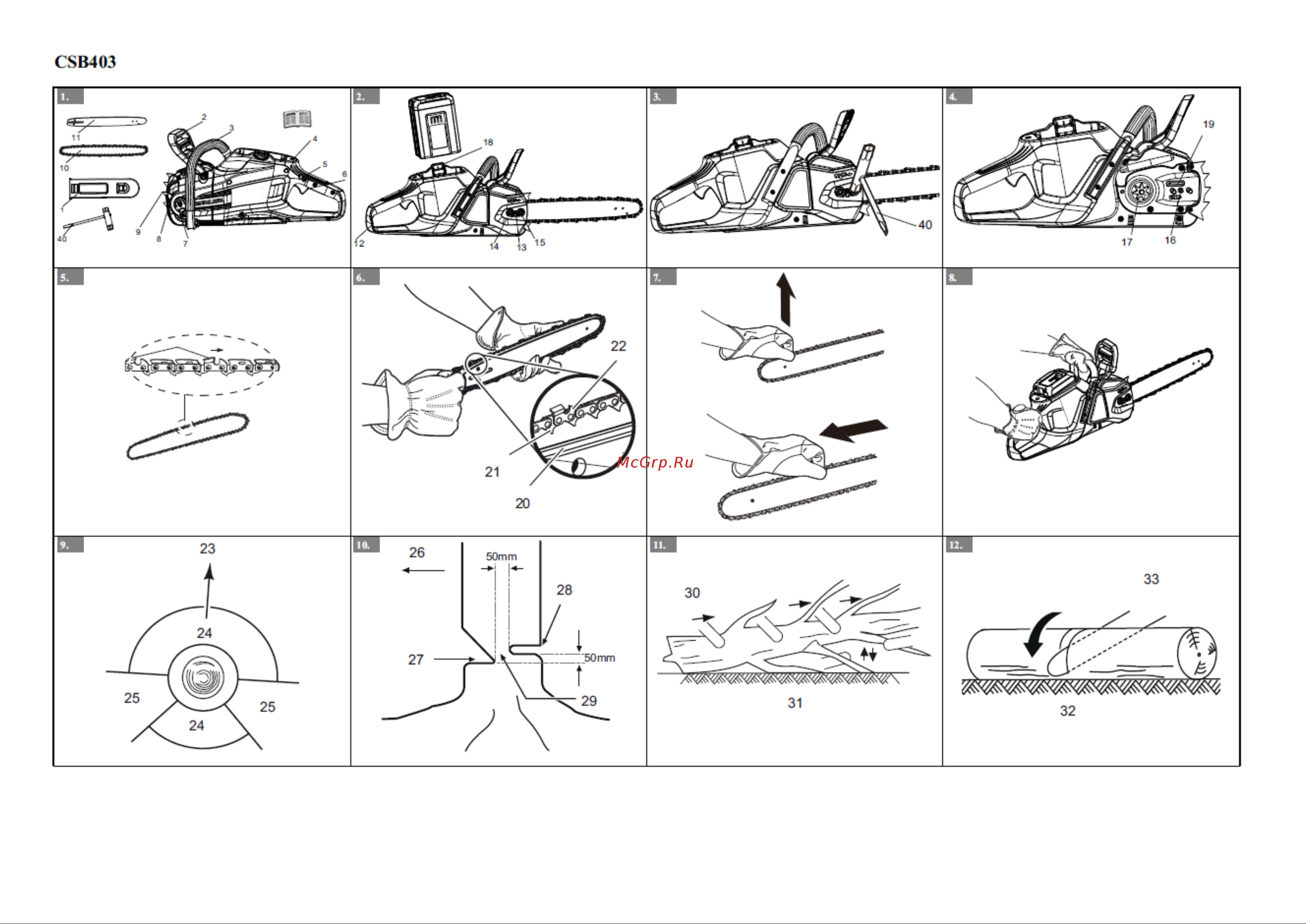 Greenworks GC82CS25 82 В 2007507 Инструкция к GreenWorks GC82CS25 2007507 онлайн