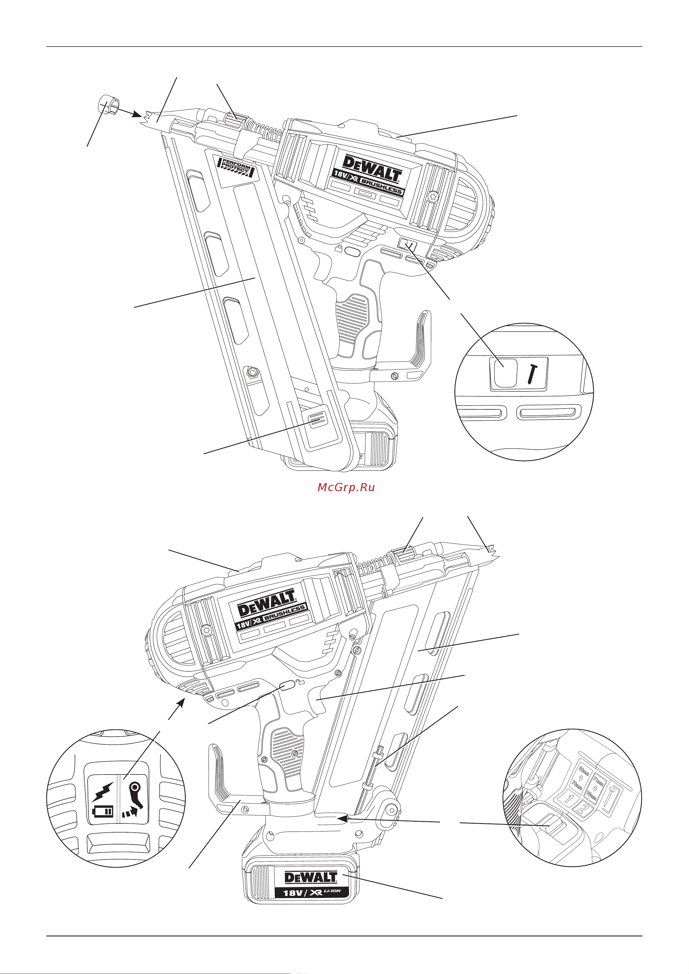 Dewalt 18.0 В XR DCN692N Инструкция к товару онлайн [2/36] 835964
