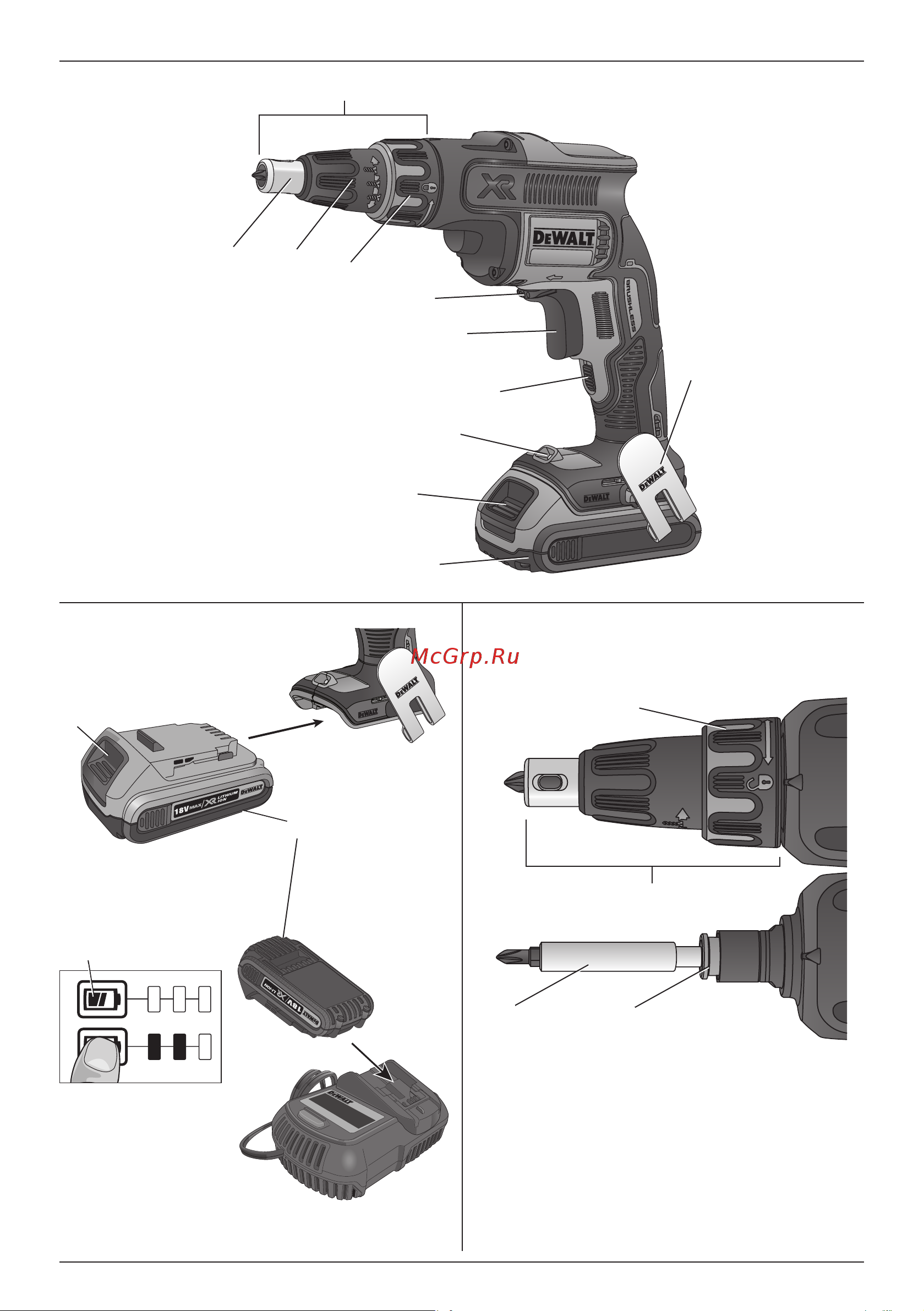 Dewalt 18.0 В XR DCF620D2K-QW Инструкция к товару онлайн [2/28] 835970