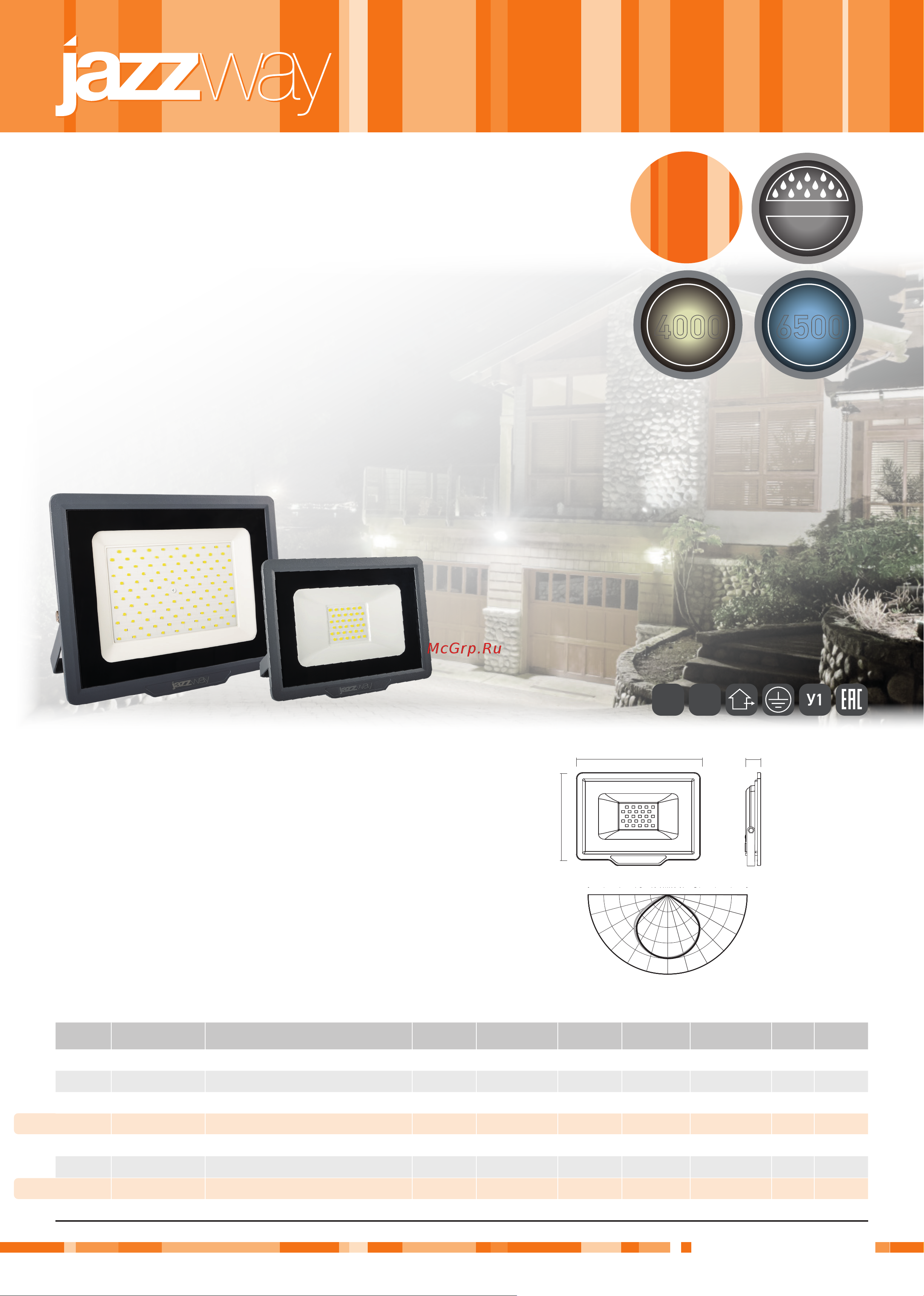 JazzWay PFL- C3 10Вт (compact) 6500K IP65 закален. прозр. стекло 5023529A листовка онлайн