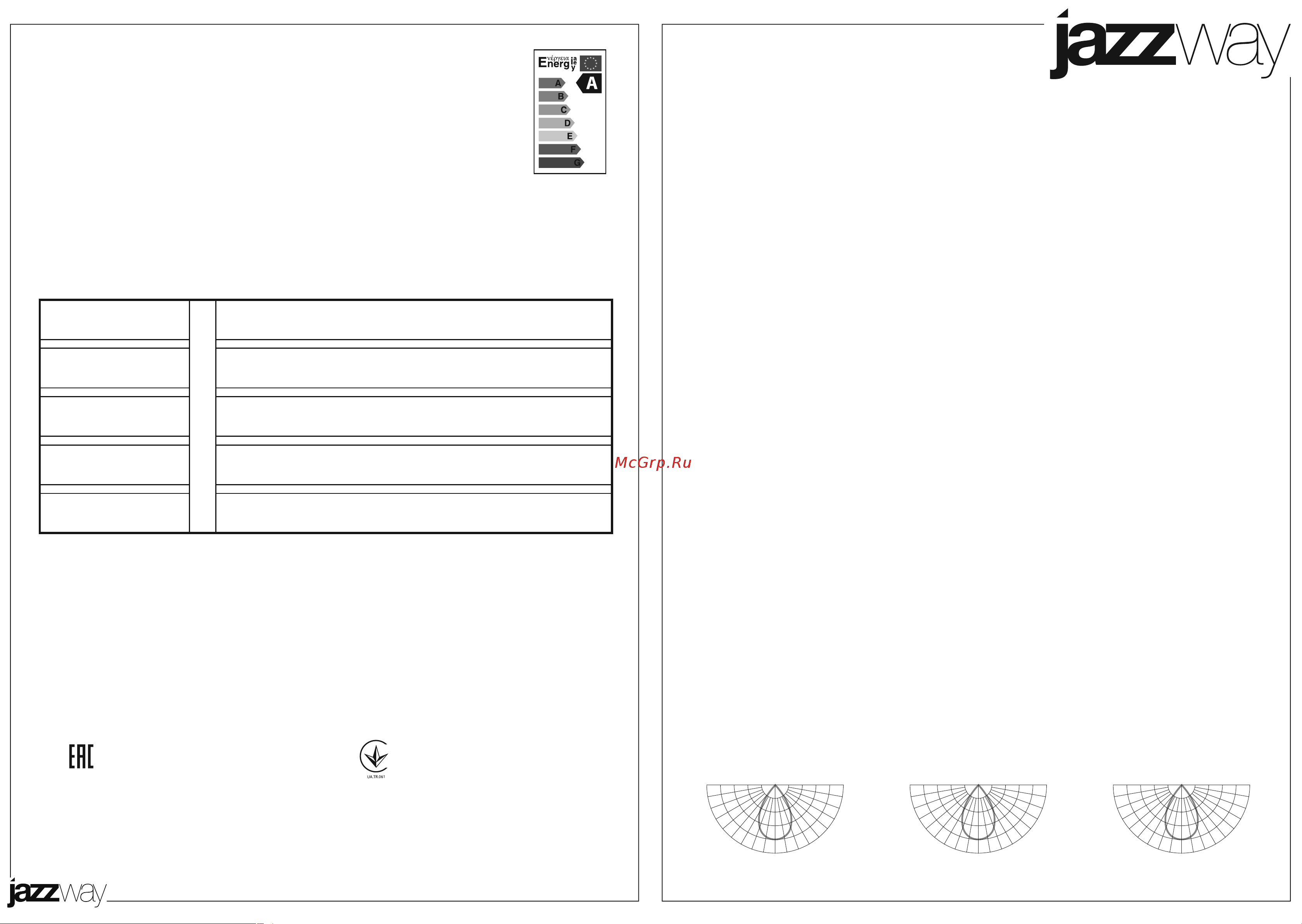 JazzWay PFL-S 400Вт 6500К IP65 60град. плоский корпус с клапаном с линзовым модулем закален. матов. стекло 5001893A Инструкция к товару онлайн