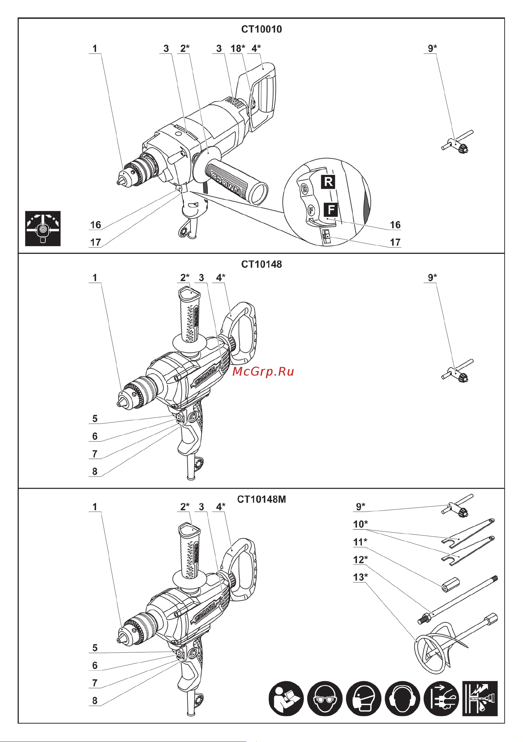 Crown CT10010 Инструкция к товару онлайн [5/152] 836356