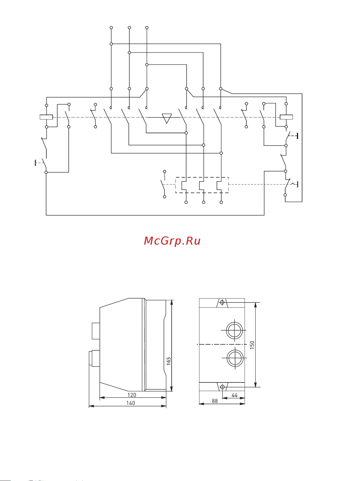 EKF PROxima КМЭ, 50А, 230В, IP44 ctrp-r-50-230v-rev Инструкция к товару онлайн [6/12] 839157