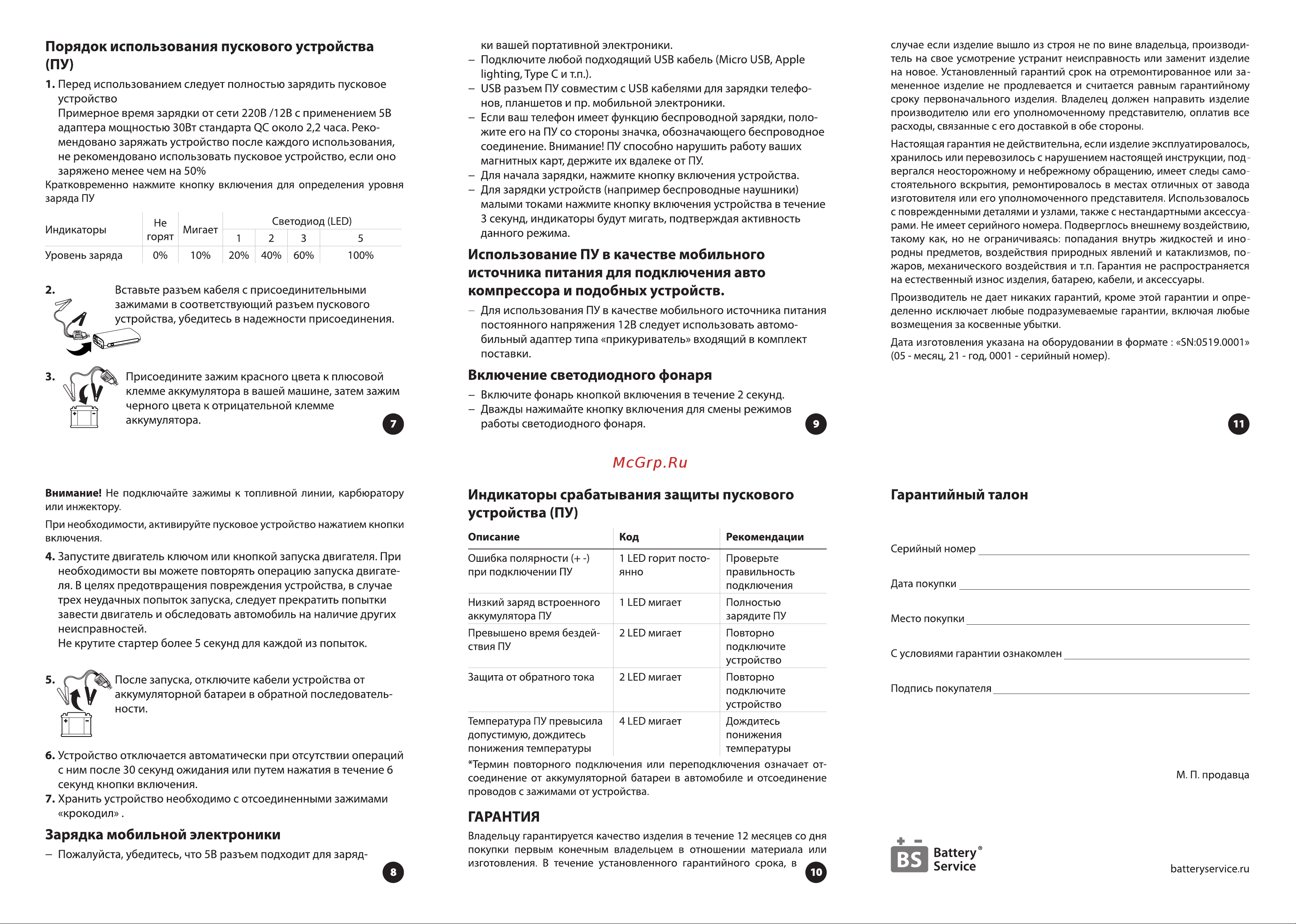 ПускАч JS 10000 Инструкция по эксплуатации онлайн [2/2] 836833