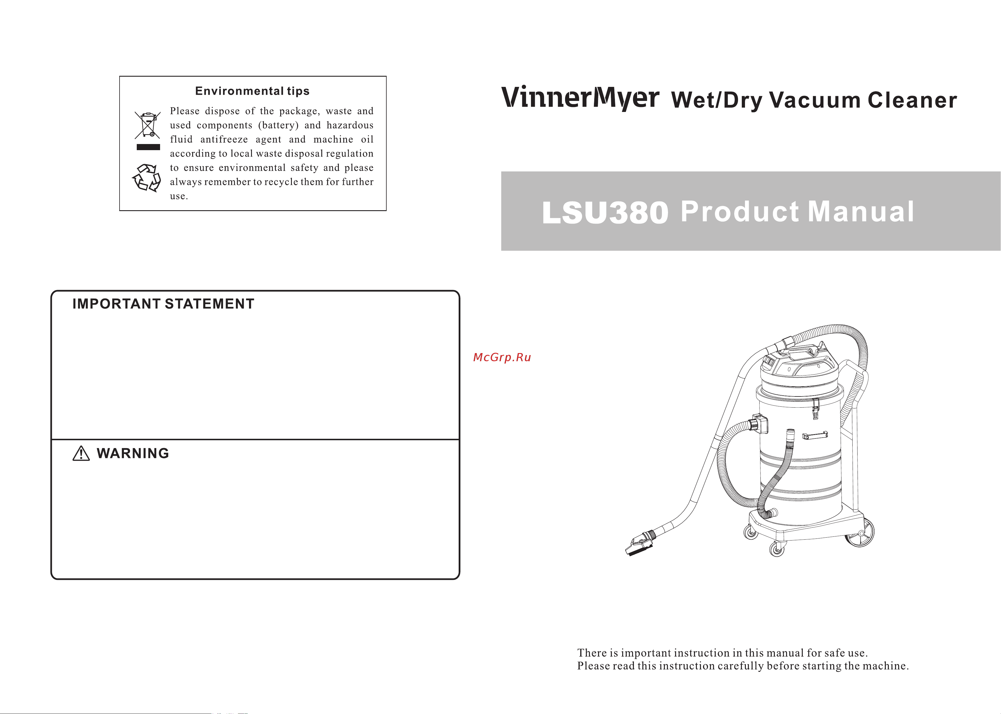 VinnerMyer VMLSU380 Инструкция по эксплуатации онлайн