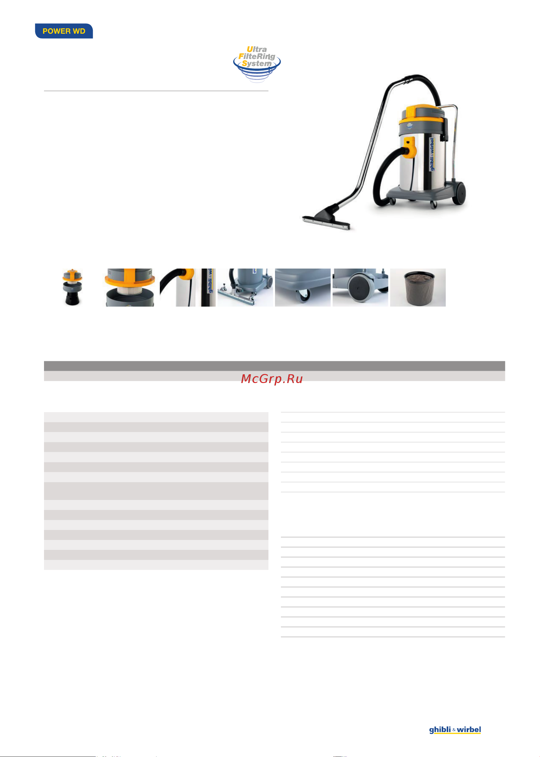 Ghibli&Wirbel POWER WD 50 I UFS 230V EXP GIA/GRI 14594010001 Техническое описание онлайн