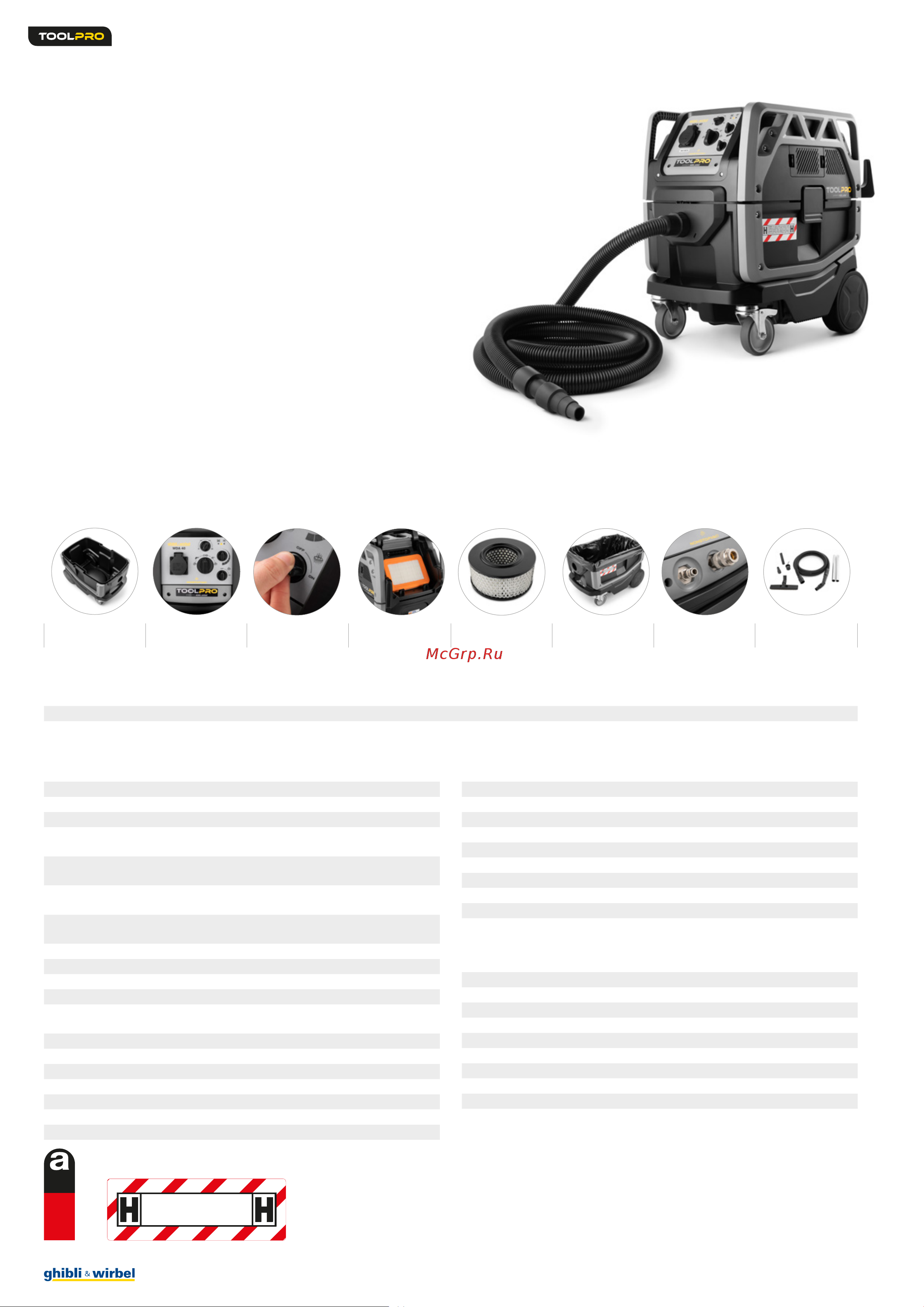 Ghibli&Wirbel tool pro wda 40 h as 13411710001 Техническое описание онлайн