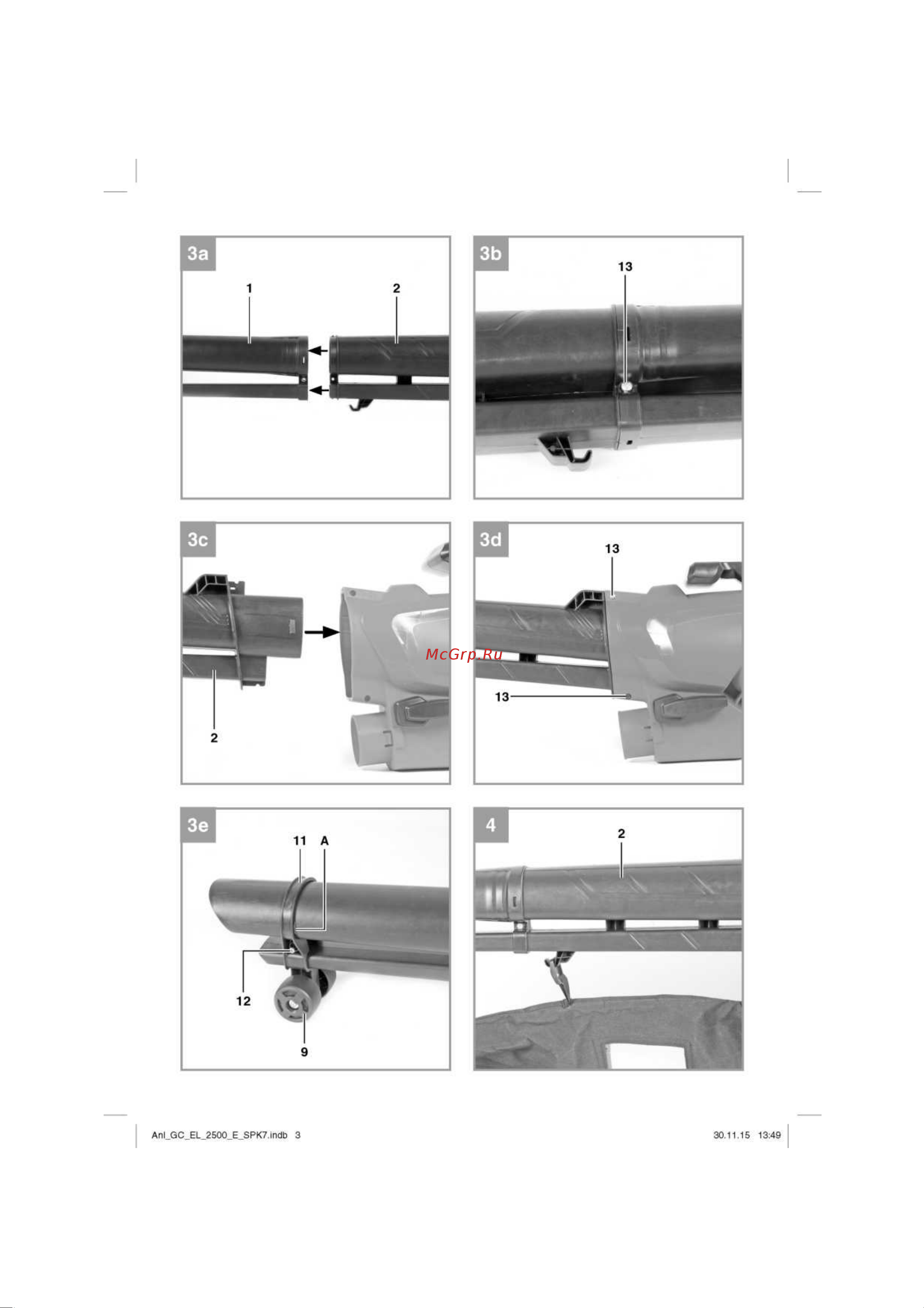 Einhell GC-EL 2500 E 3433300 Инструкция к Einhell GC-EL 2500 E онлайн [3/13] 837103