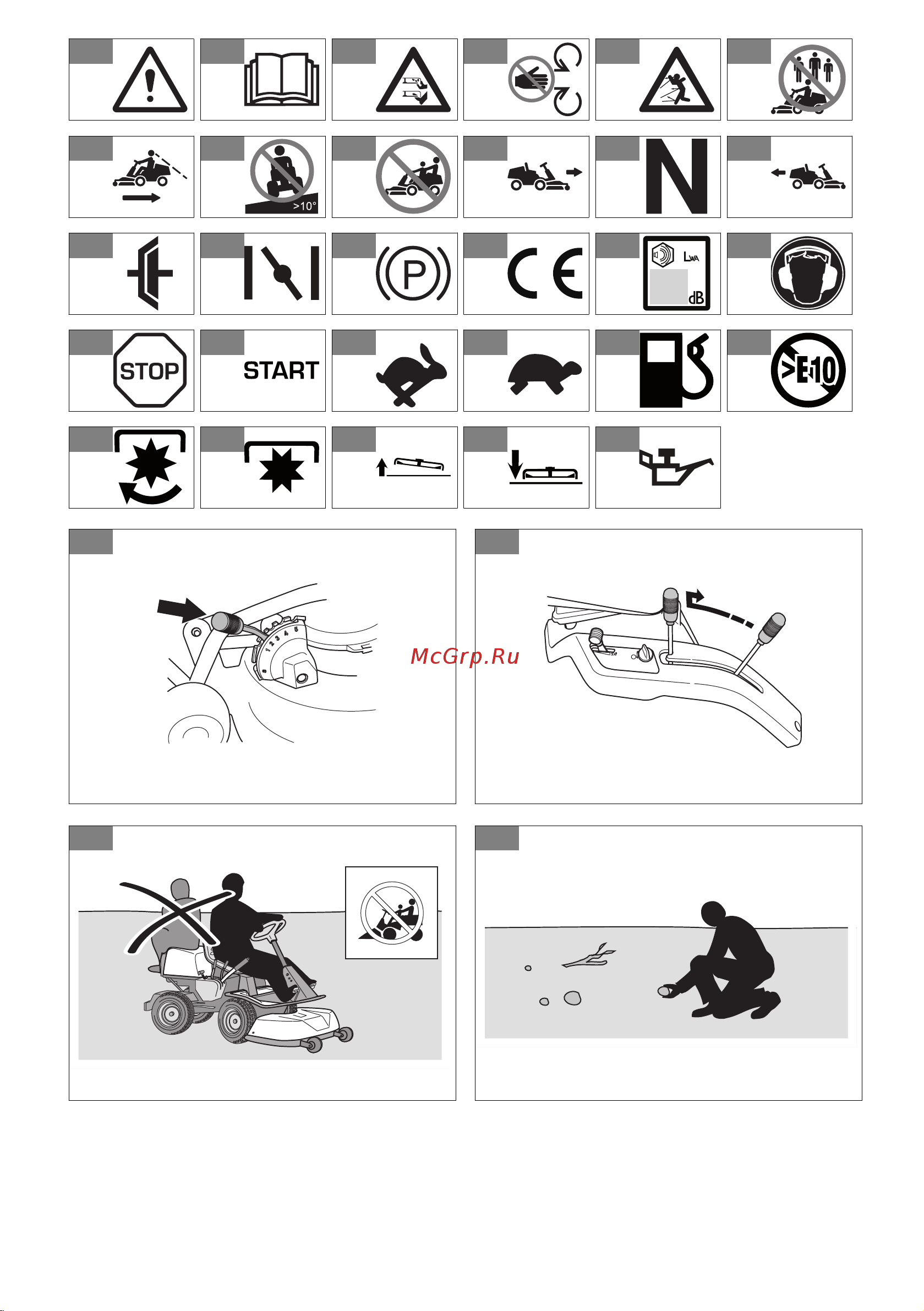 Husqvarna R 112C 9671784-02 Инструкция к Husqvarna R 112C 9671784-02 онлайн [3/104] 837650