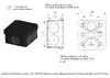 Промрукав для прямого монтажа безгалогенная HF черная 70х70х40 60-0200-9005 эскиз коробки