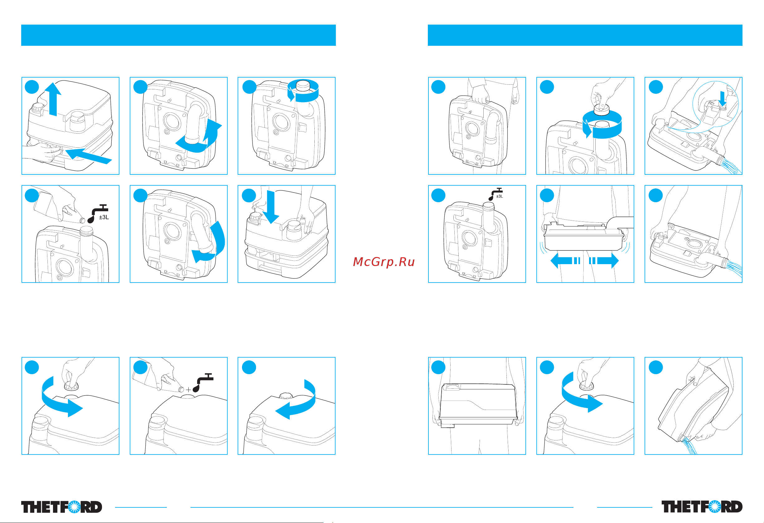 Thetford Porta Potti 365 Qube бежевый 92818 Инструкция к Thetford Porta Potti 365 Qube БЕЛ 92817 онлайн [2/57] 838335