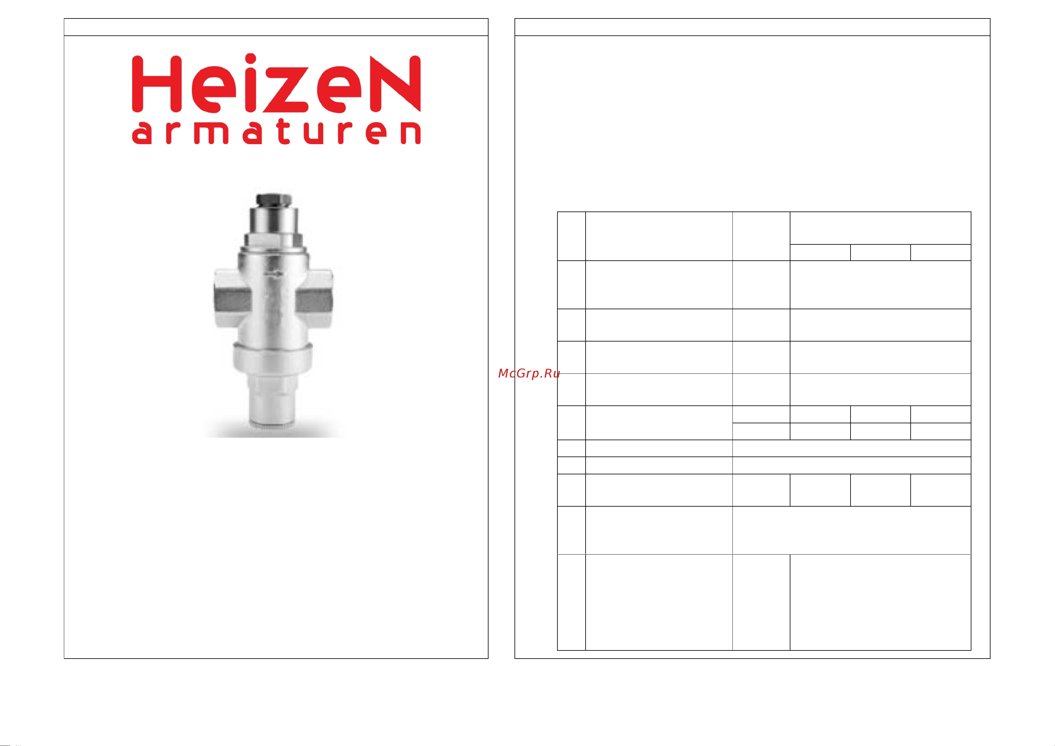 Heizen 1/2 304C Паспорт онлайн