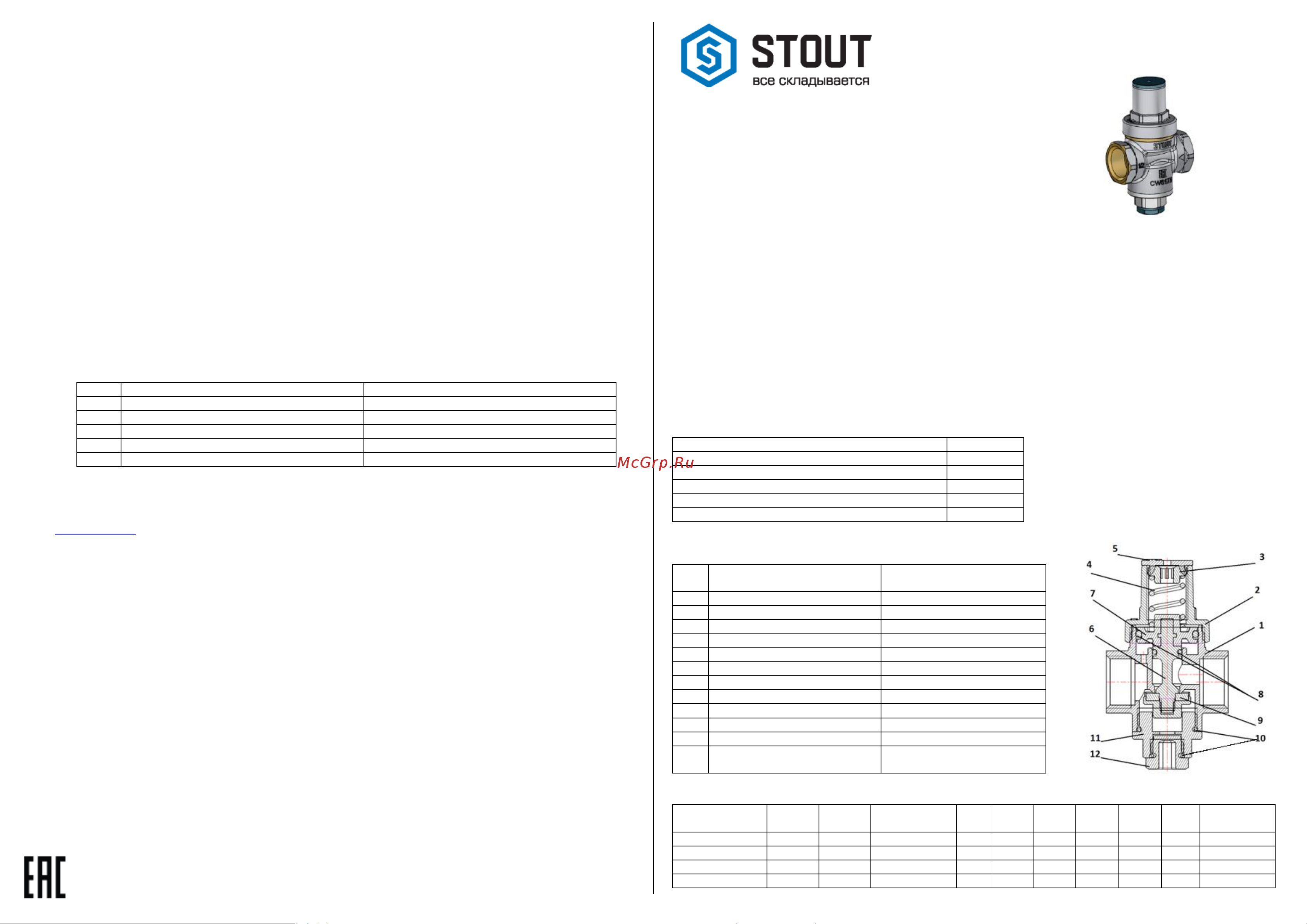 STOUT PN16, вн/вн 3/4