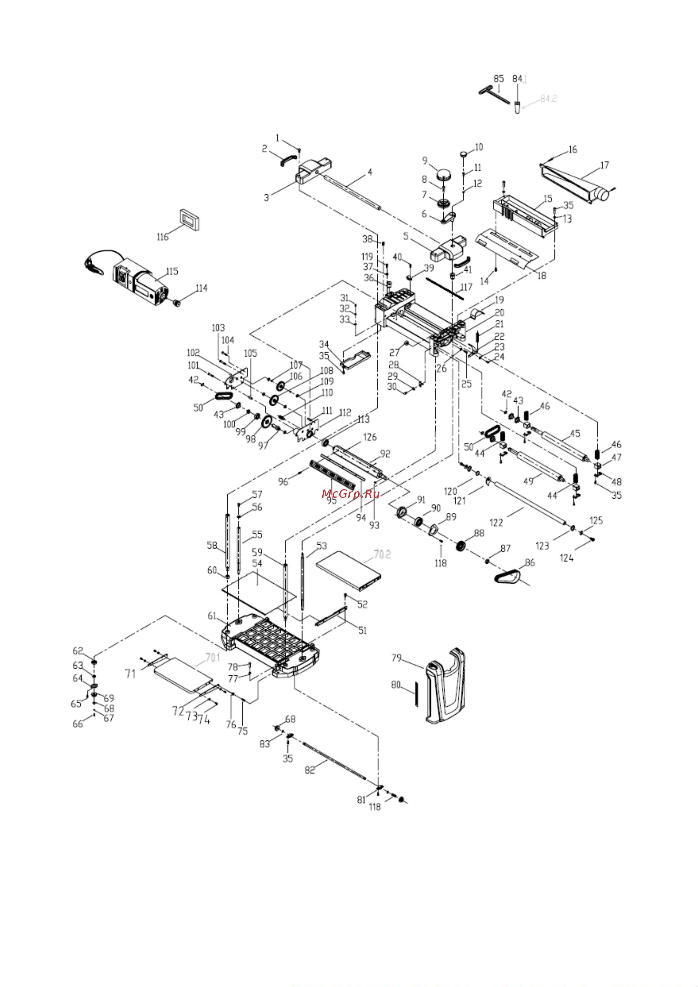 JIB 22141 1,5 кВт, 230 B 0409020273000 Руководство о эксплуатации рейсмусового станка JIB 23116 онлайн [22/29] 838642