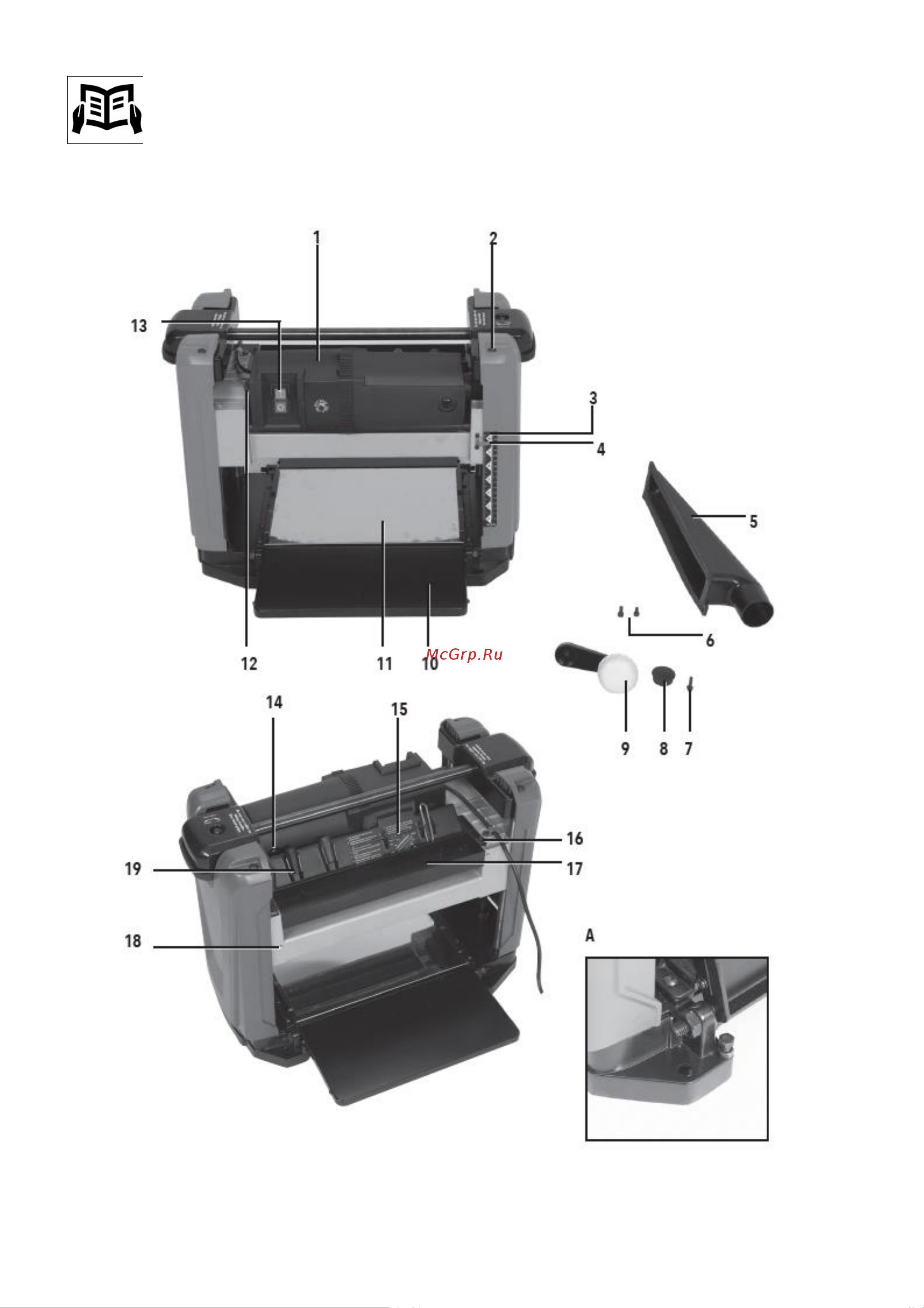 JIB 22141 1,5 кВт, 230 B 0409020273000 Руководство о эксплуатации рейсмусового станка JIB 23116 онлайн [8/29] 838642