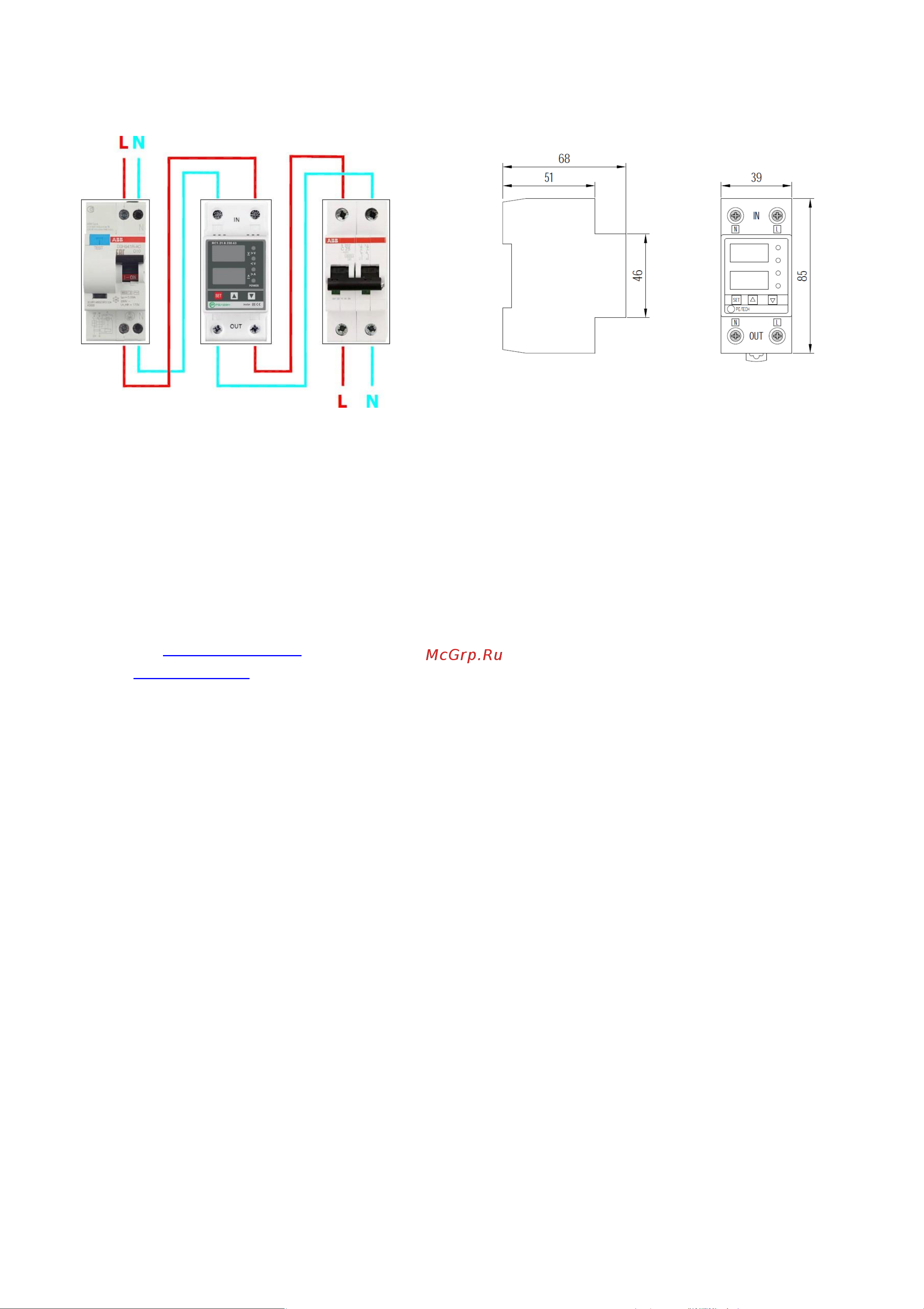 РЕЛЕОН 3L; 400В AC; 63А, RV123840063 Инструкция онлайн [4/4] 838727