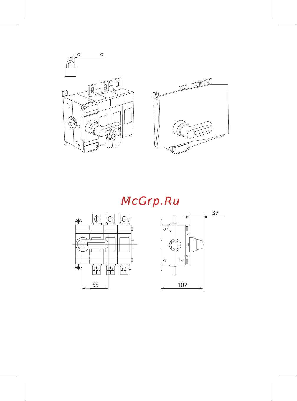 EKF 630A 3P без рукоятки управления TwinBlock tb-s-630-3p-rev Инструкция к товару онлайн [19/24] 839164