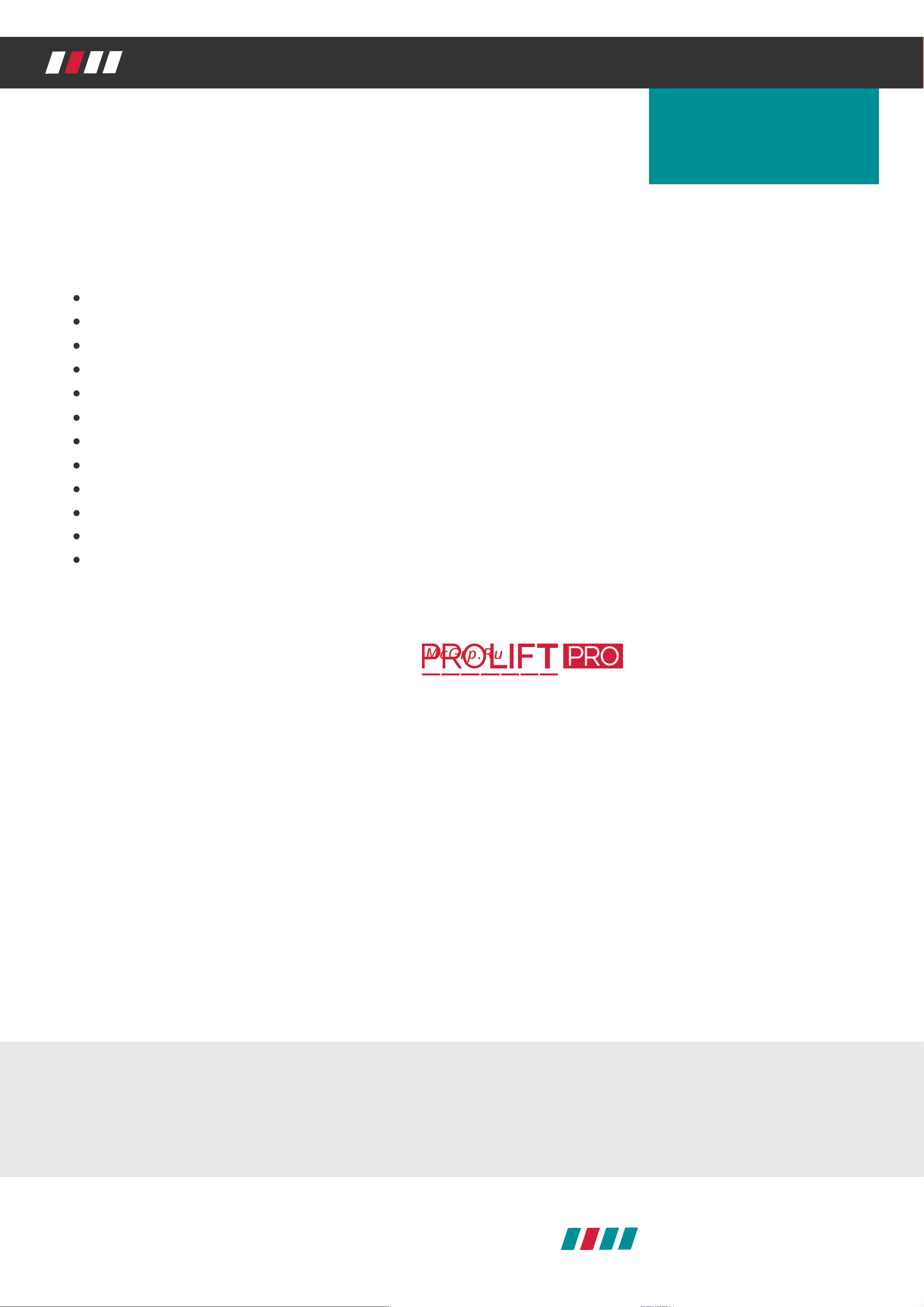 PROLIFT PRO грузоподъемность 2000 кг, высота подъема 7000 мм RV 2070 Брошюра ричтрак PROLIFT PRO RV онлайн [9/9] 839334
