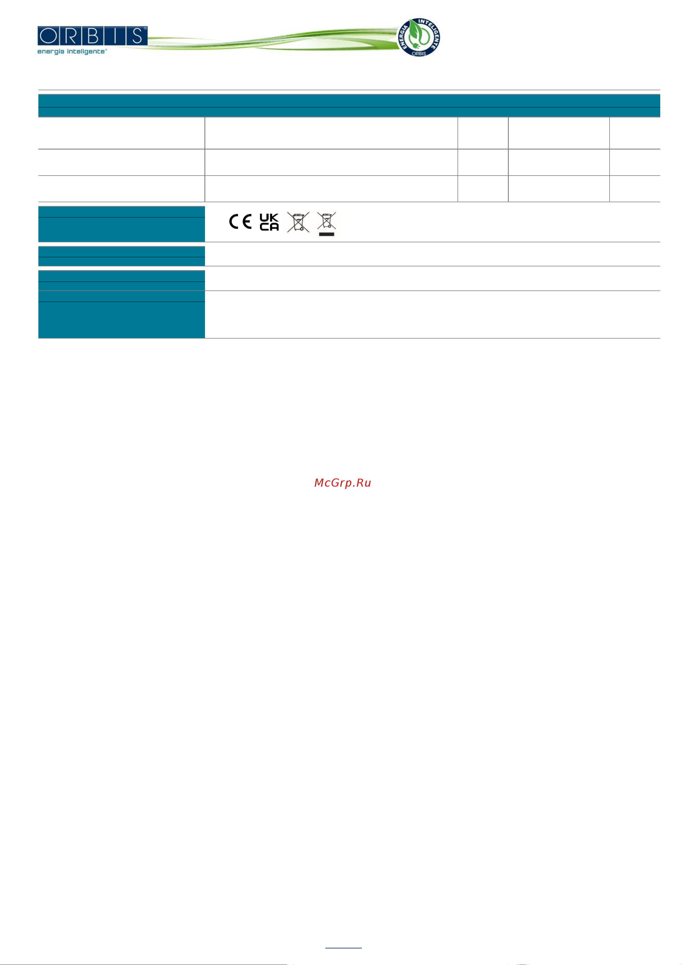Orbis VIARIS UNI 7,4 kW T2 WiFi+Ethernet OB94U2C0HA2 Инструкция к товару онлайн [4/12] 839539