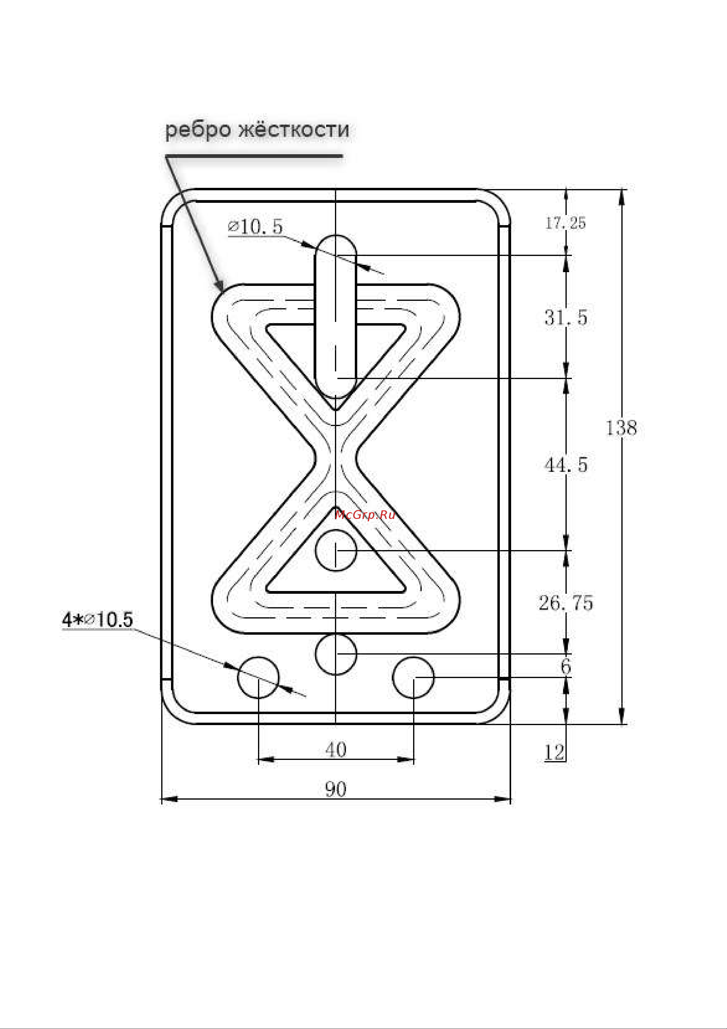 HITCH HW 500 кг, лента 10 м SZ073173 Чертеж онлайн