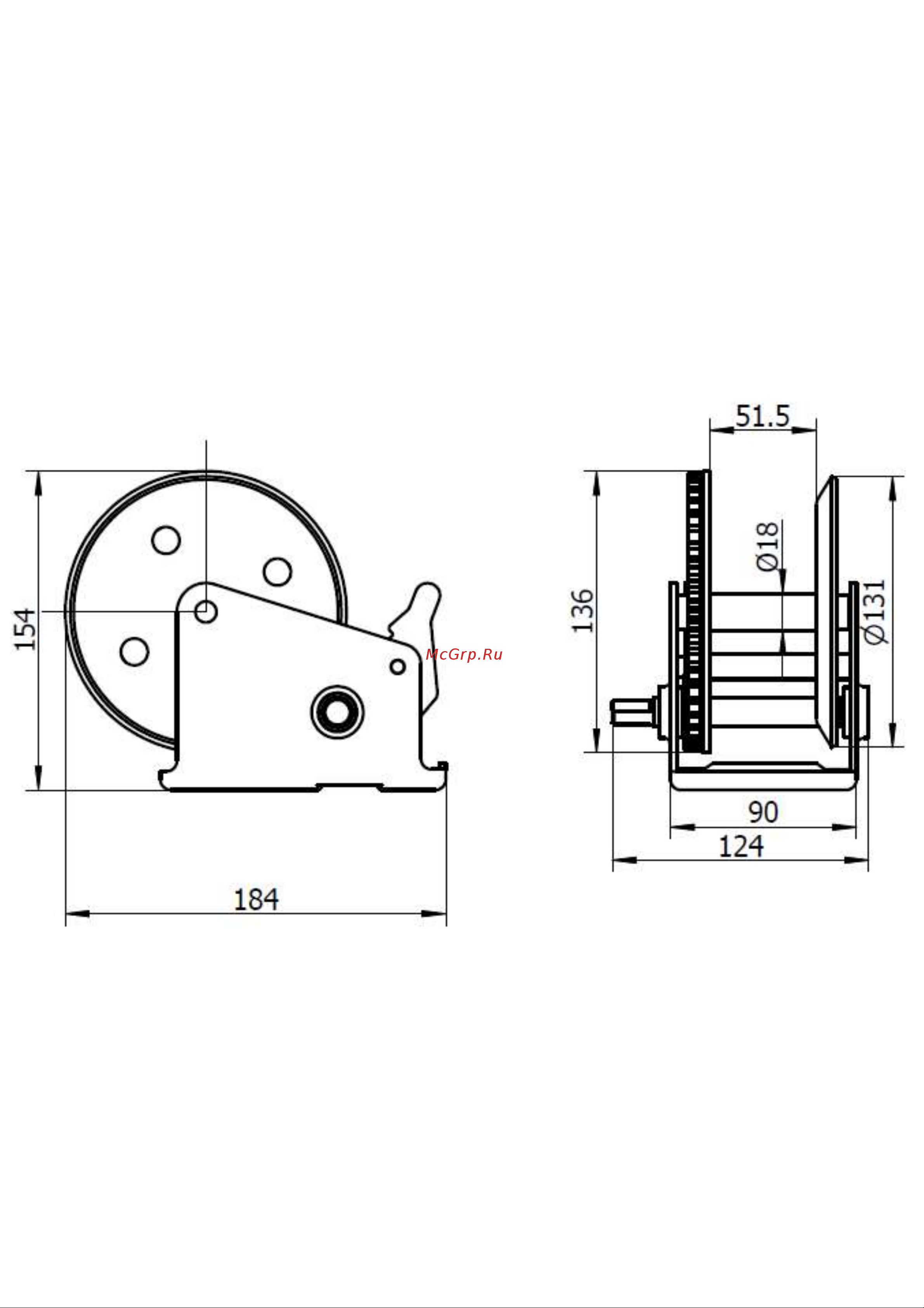 HITCH HW 500 кг, лента 10 м SZ073173 Чертеж онлайн [2/2] 839659