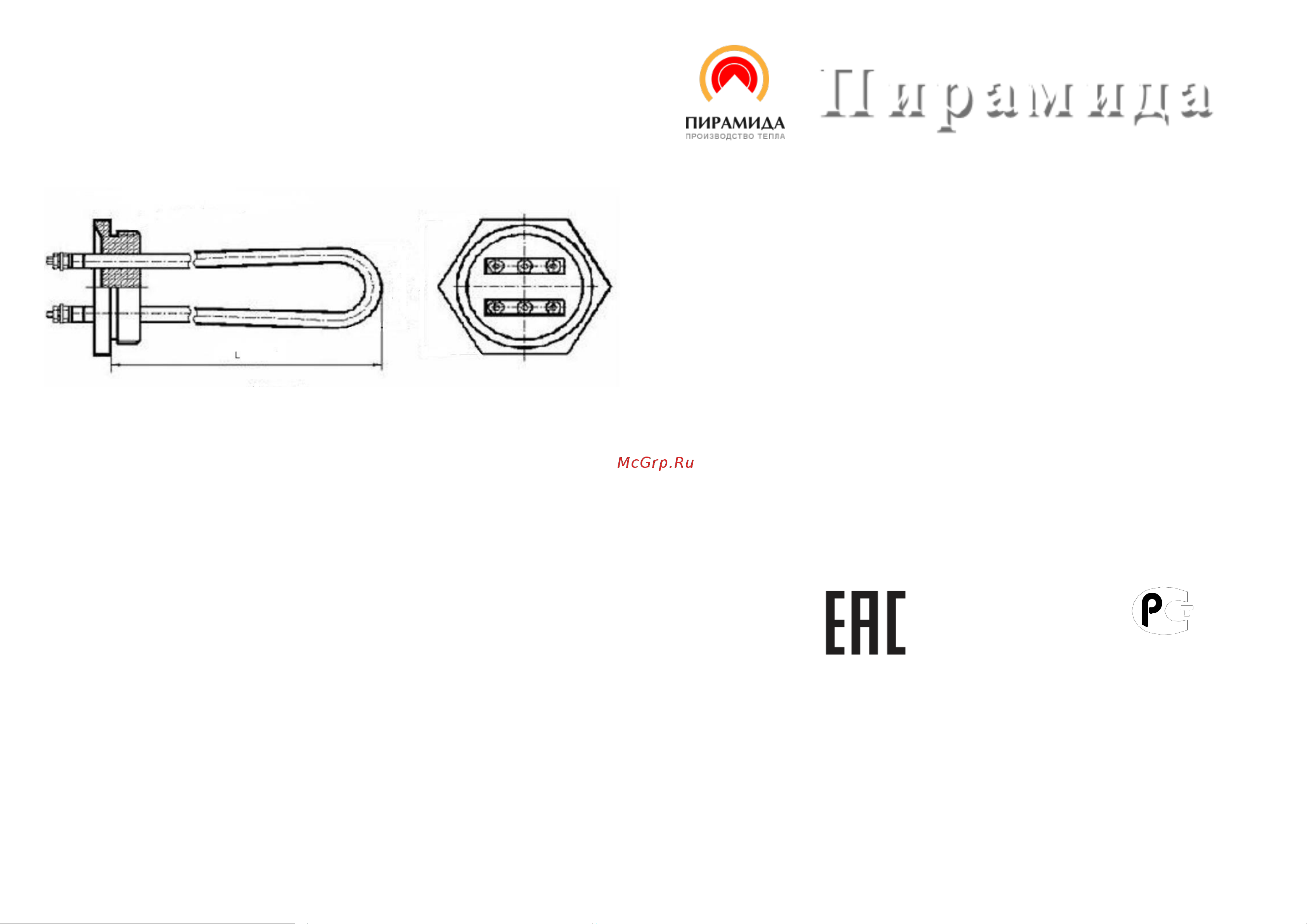 ALTERM ТЭНБ-9,0 р 220 G2 1/2 tenb9 Паспорт онлайн [2/2] 839879