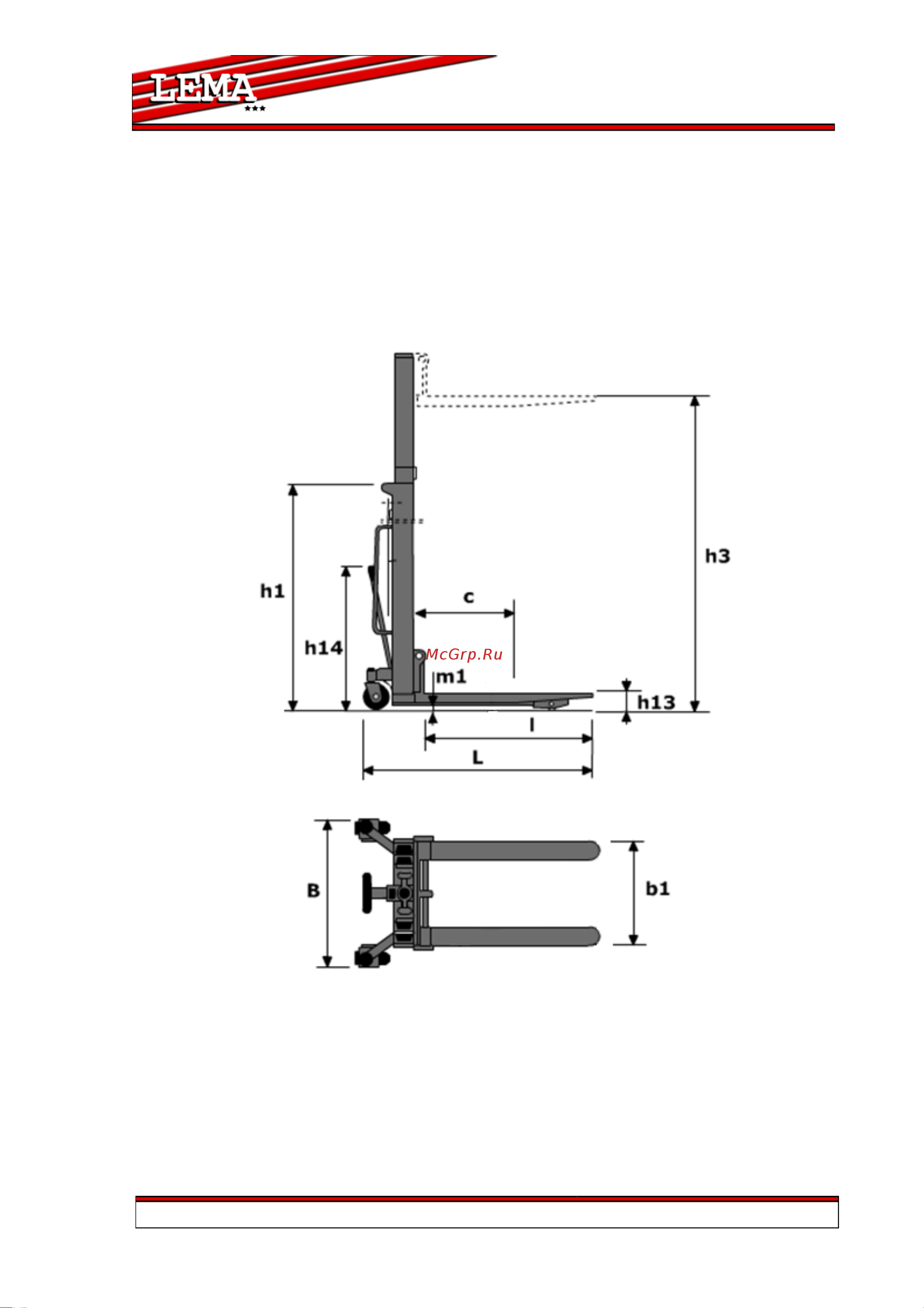 Lema LM 0516W 105007 Инструкция к штабелеру LEMA LM 0516W 105007 онлайн [14/58] 839989