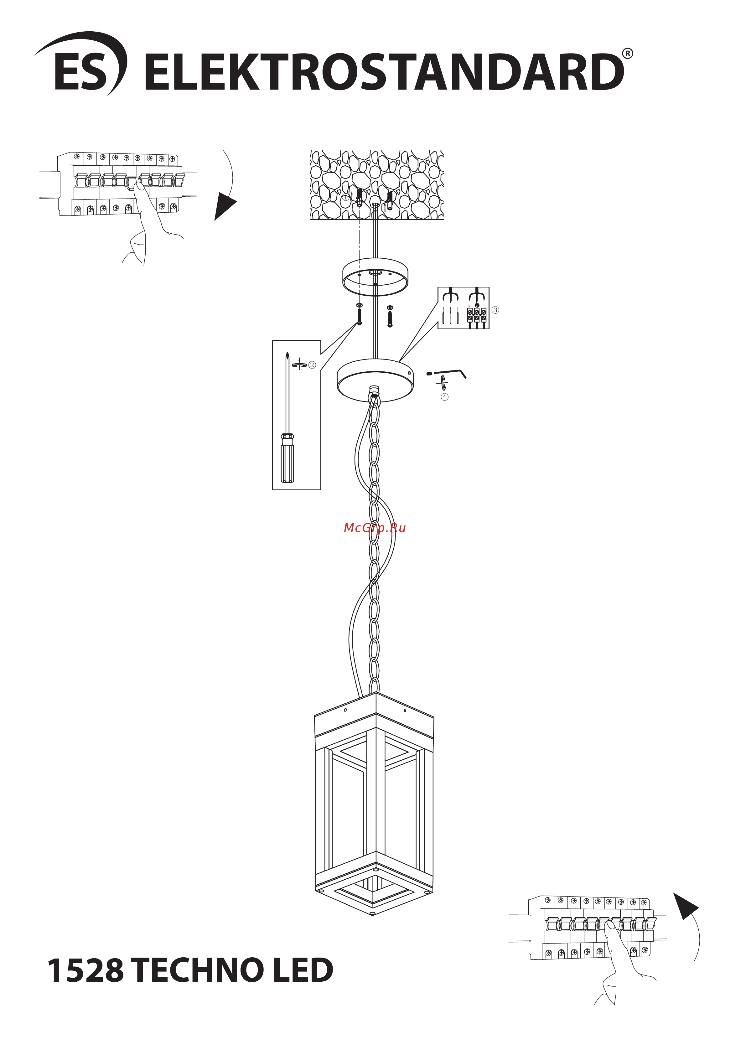 Elektrostandard 1528 TECHNO LED серый a051858 Инструкция по сборке онлайн