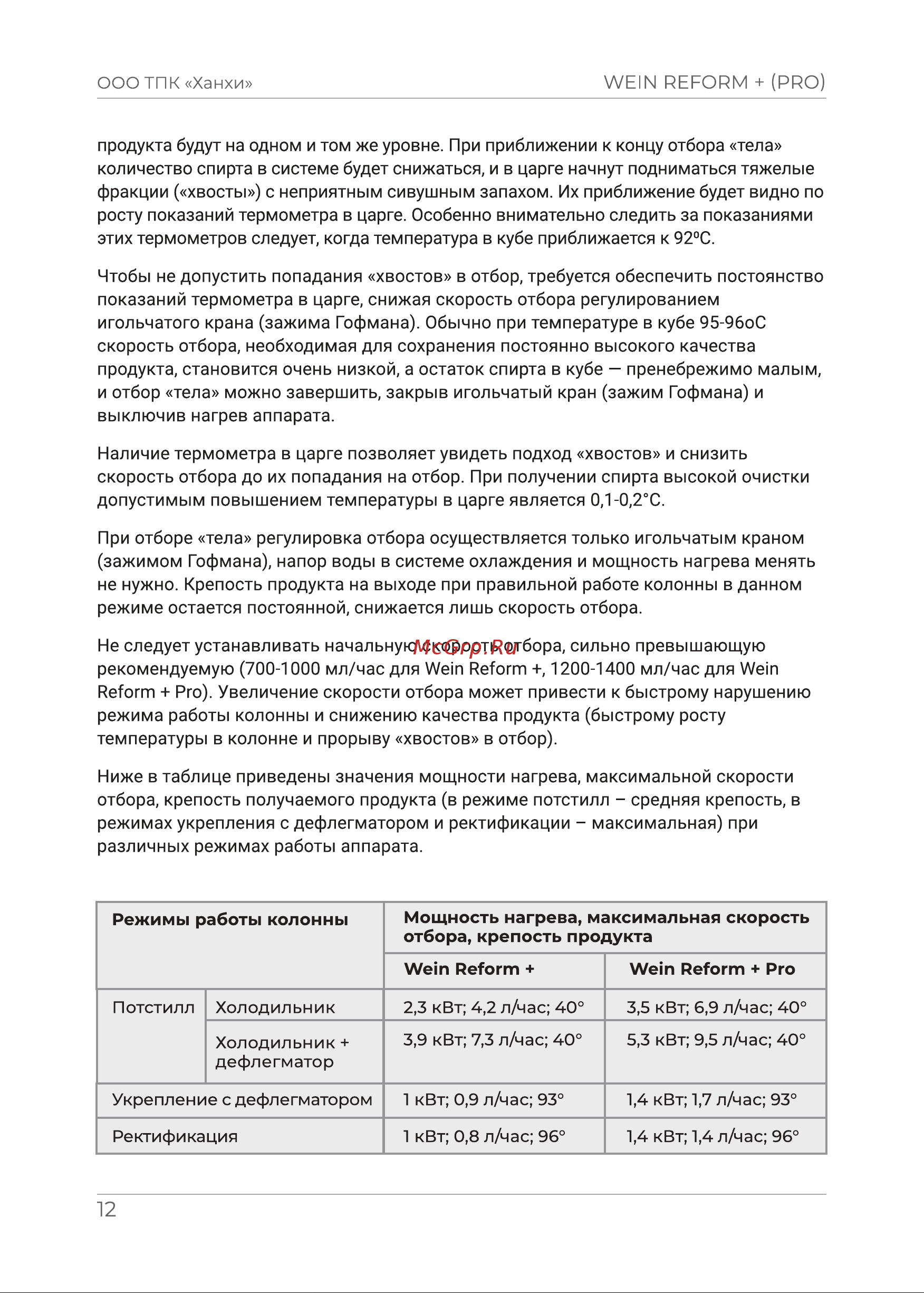 WEIN ReForm+ 20 л 9438337 Инструкция к WEIN ReForm+ 9438337 онлайн [12/17] 840562