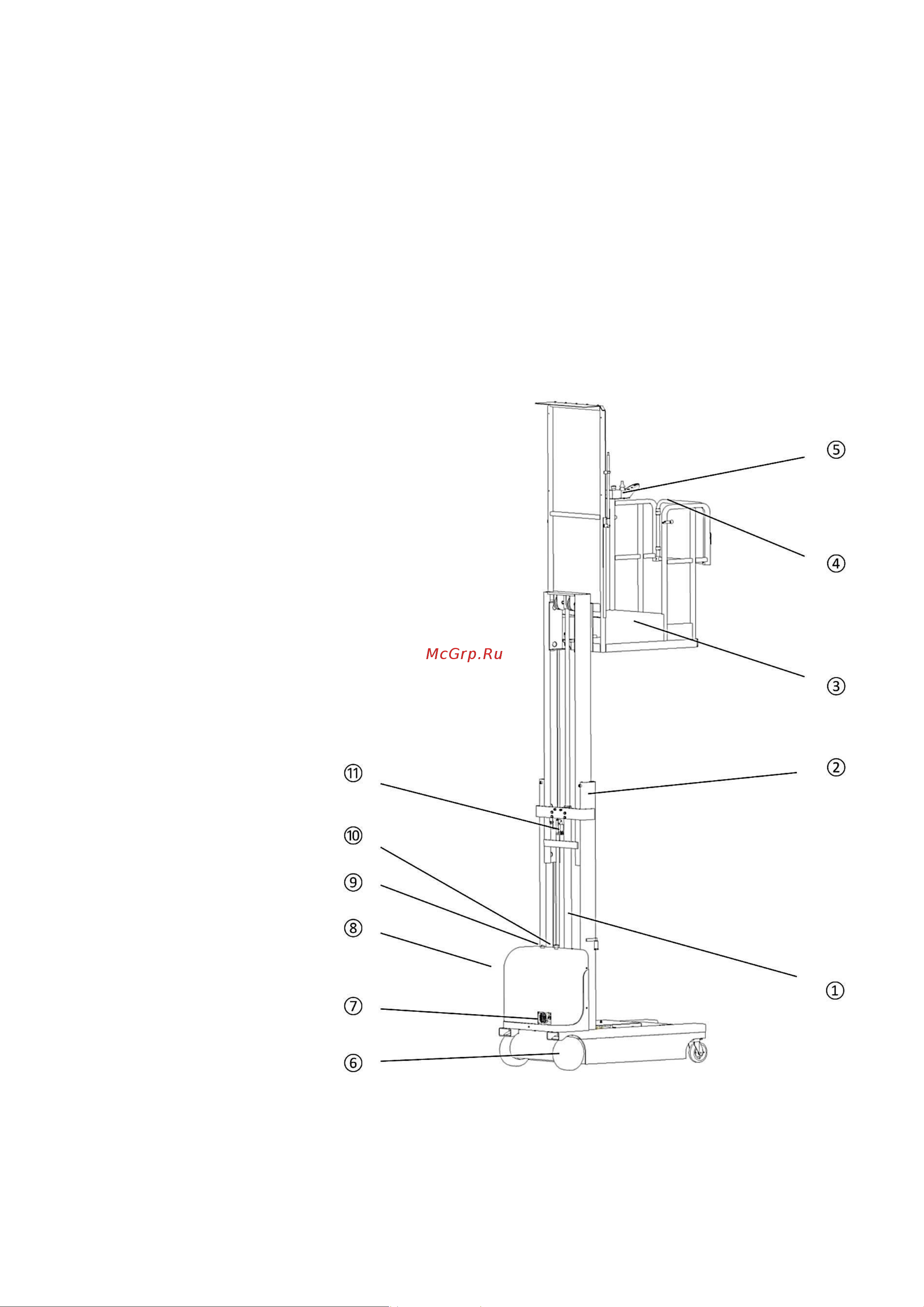 PROLIFT BP3045 грузоподъемность 300 кг, высота подъема 4500 мм, АКБ 150 Ah BP3045 Инструкция самоходного подборщика заказов PROLIFT BP3027 онлайн [3/20] 840613