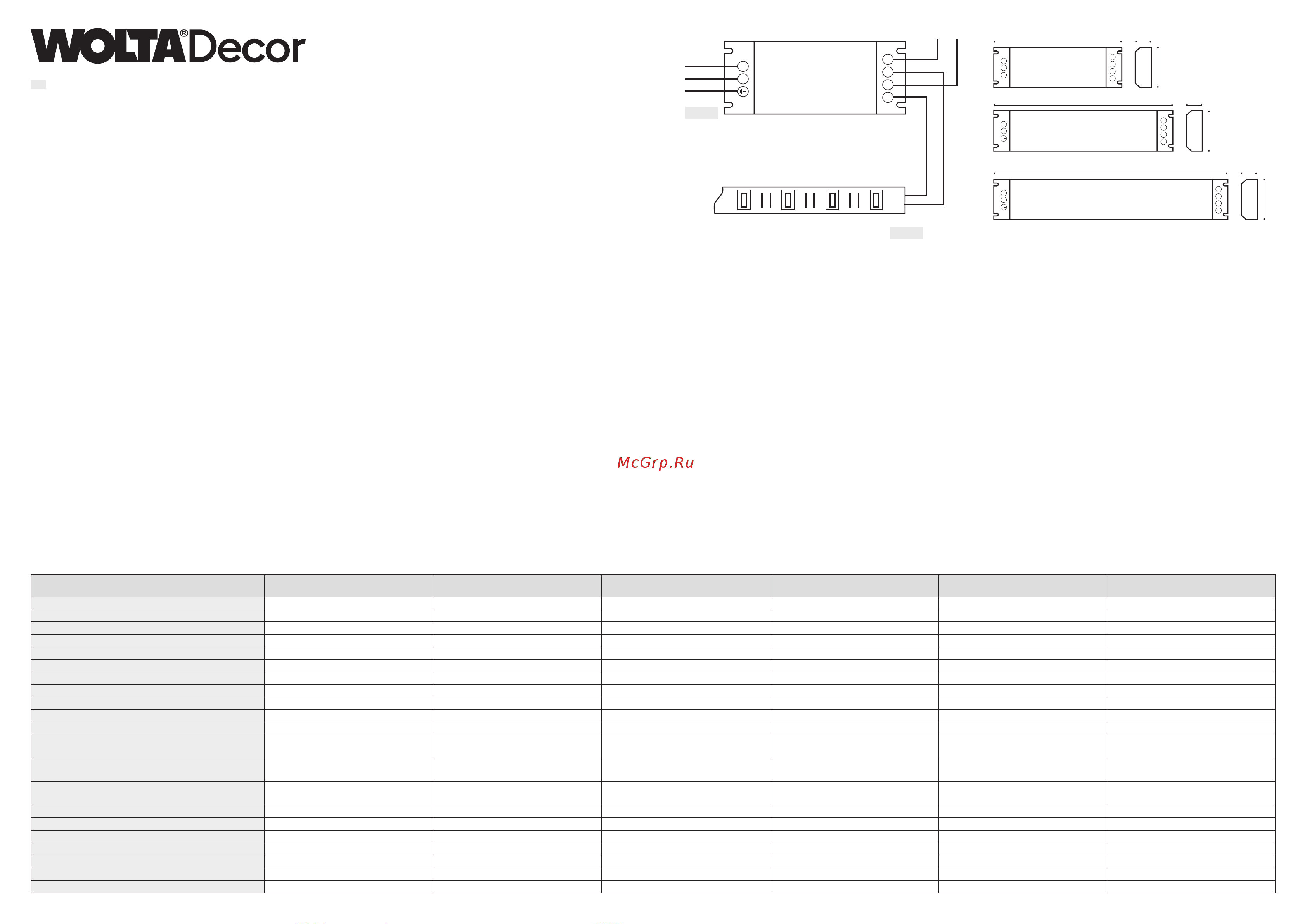 Wolta Decor для светодиодной ленты 100Вт 12В IP20 WLD-100W/01-12V Паспорт онлайн