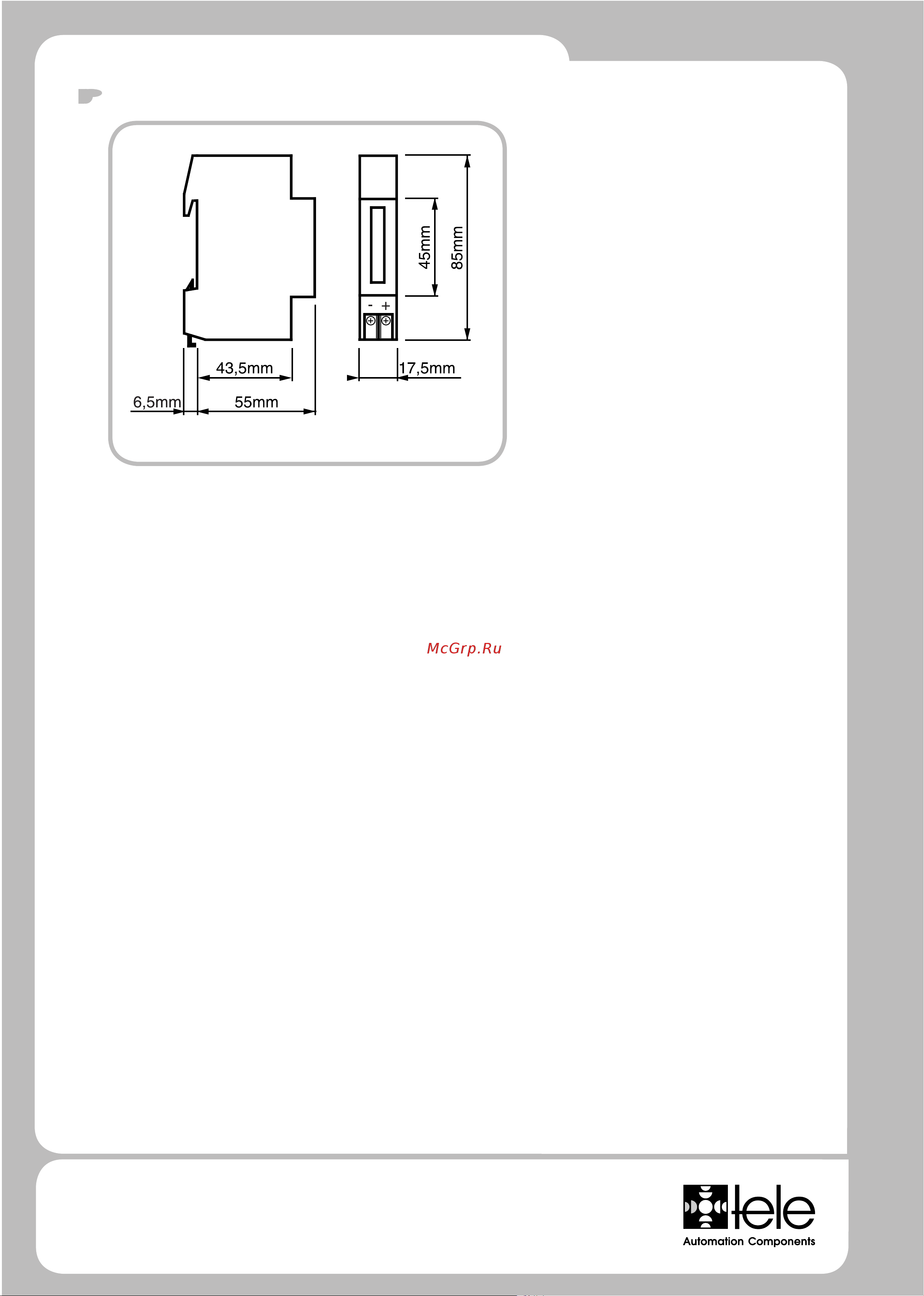 TELE TBG70.18 12-48VDC 711435 Техническое описание онлайн [2/2] 841060
