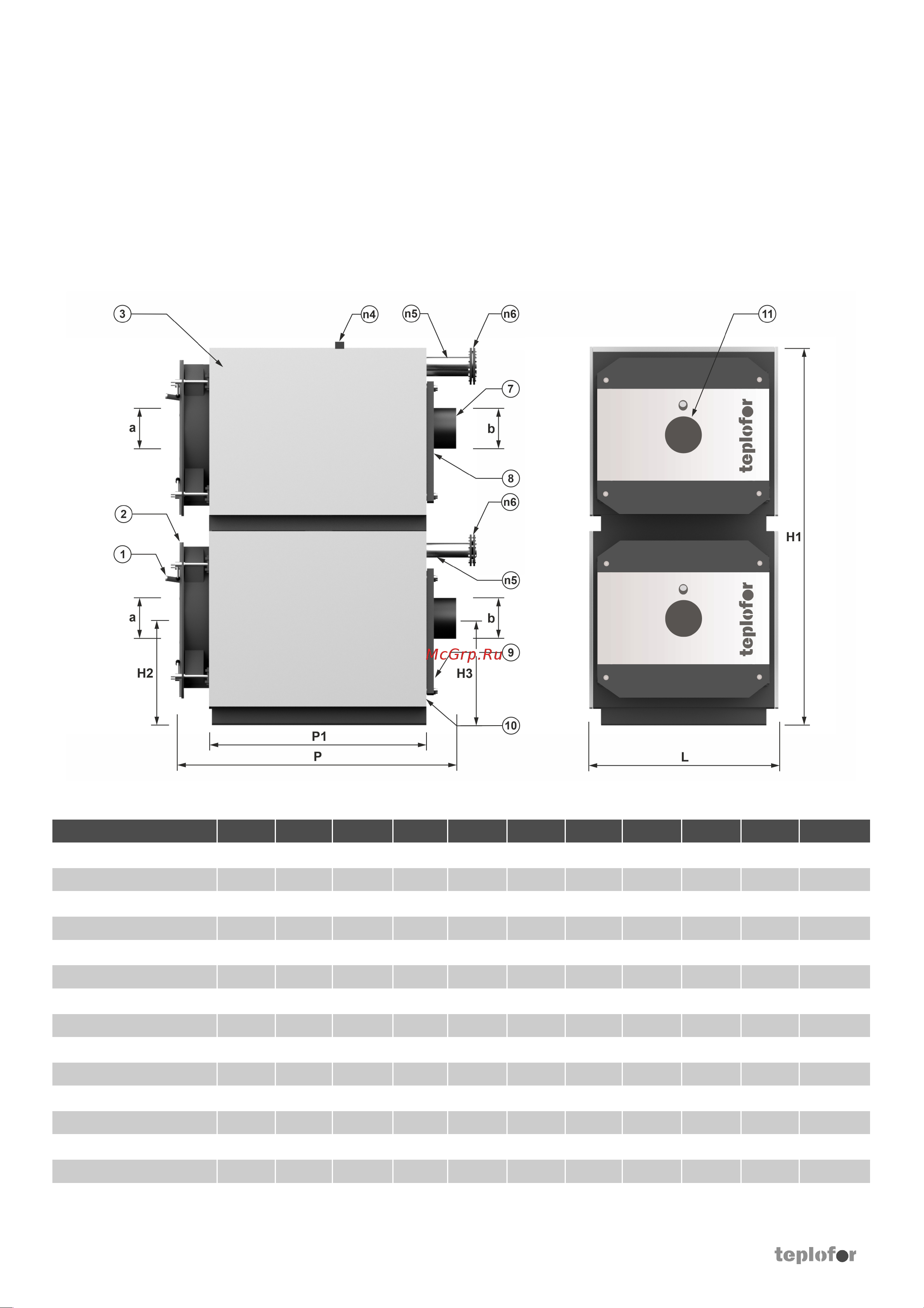 Teplofor Duplex Easy VV2-D 1400 (1400 кВт, давление 6 бар) 8880067 Паспорт онлайн [11/39] 841288