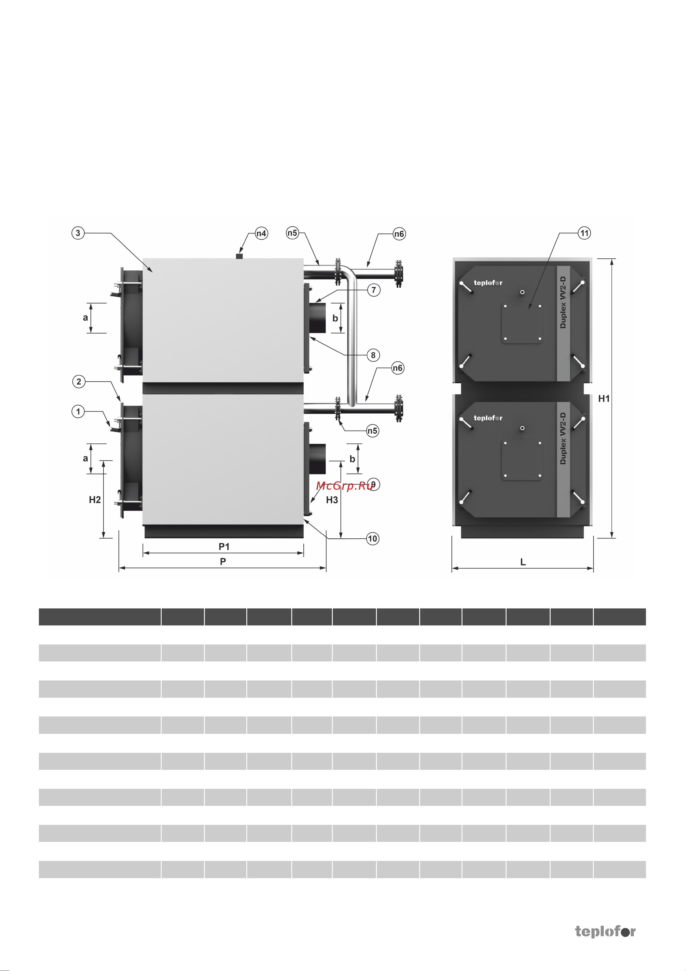 Teplofor Duplex Easy VV2-D 1400 (1400 кВт, давление 6 бар) 8880067 Паспорт онлайн [14/39] 841288