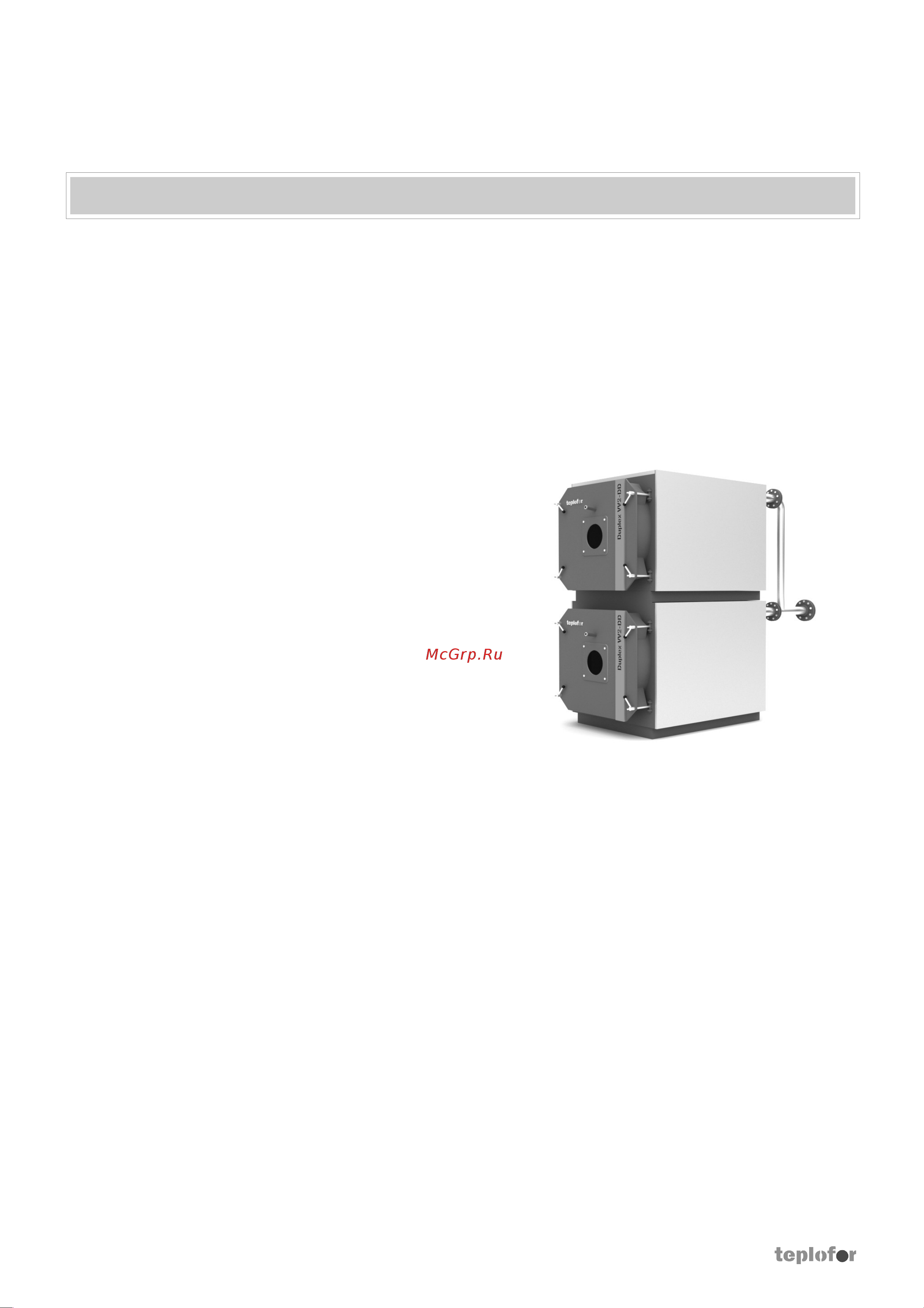 Teplofor Duplex VV2-D 1600 (1600 кВт, давление 6 бар) 8880083 Паспорт онлайн [4/39] 841295