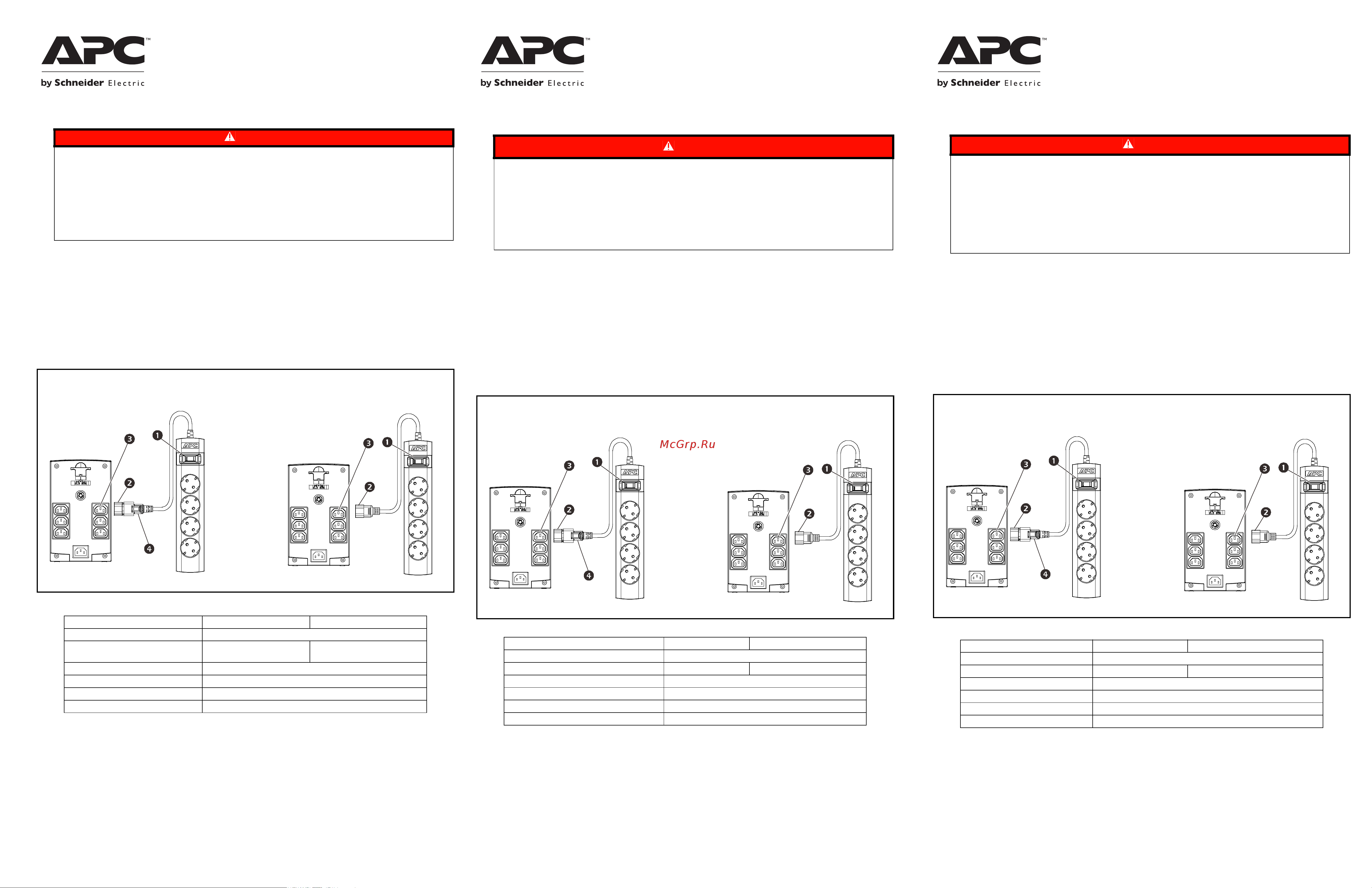 APC ИБП IEC C14 TO - заземляющий контакт с 4 выходами CEE 7/3 PZ42I-GR Инструкция к товару онлайн [2/6] 841693