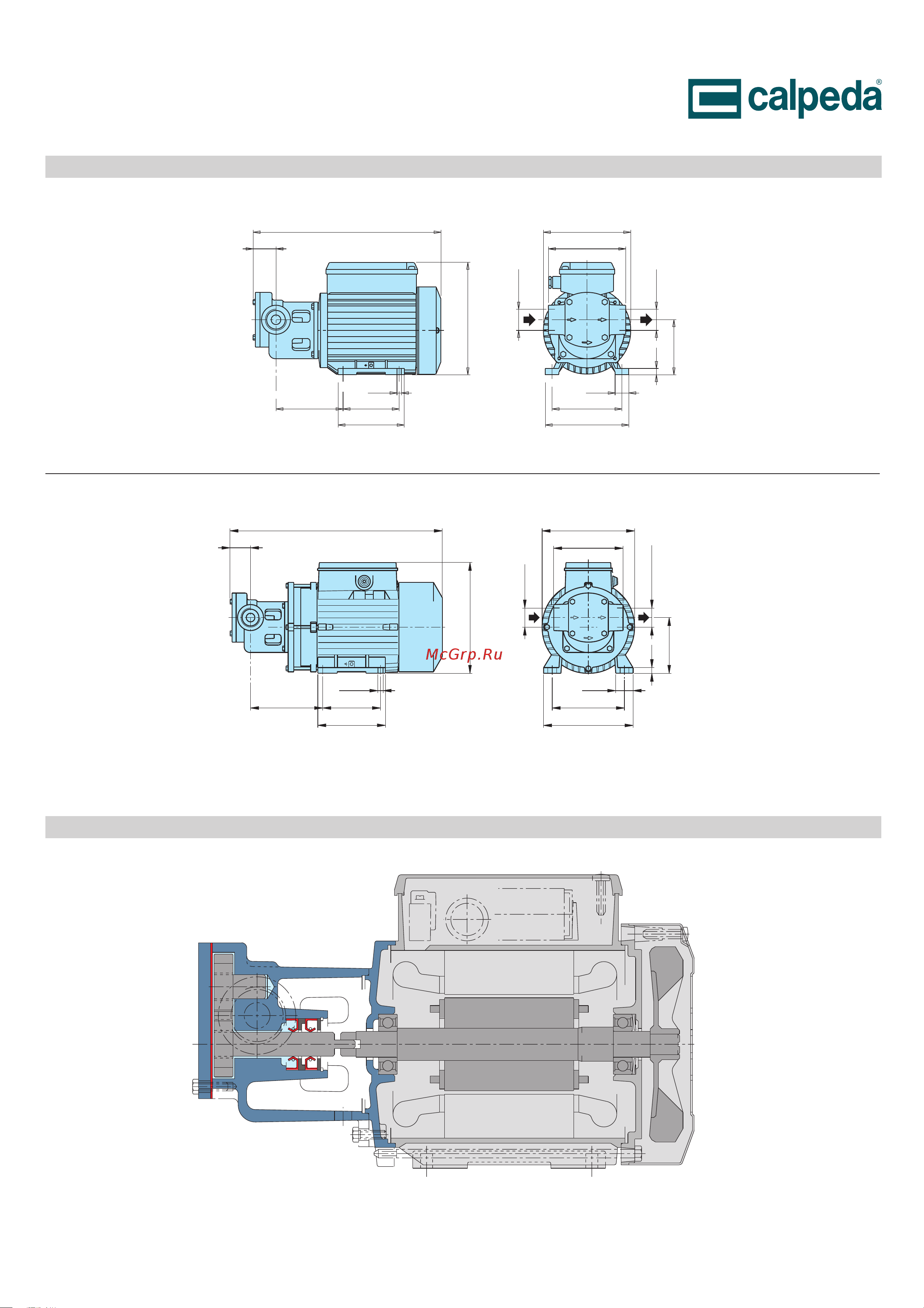 CALPEDA I 25/4/A 230/400/50 Hz 100502906 Каталог на серию I, IR, IRR онлайн [2/2] 841903