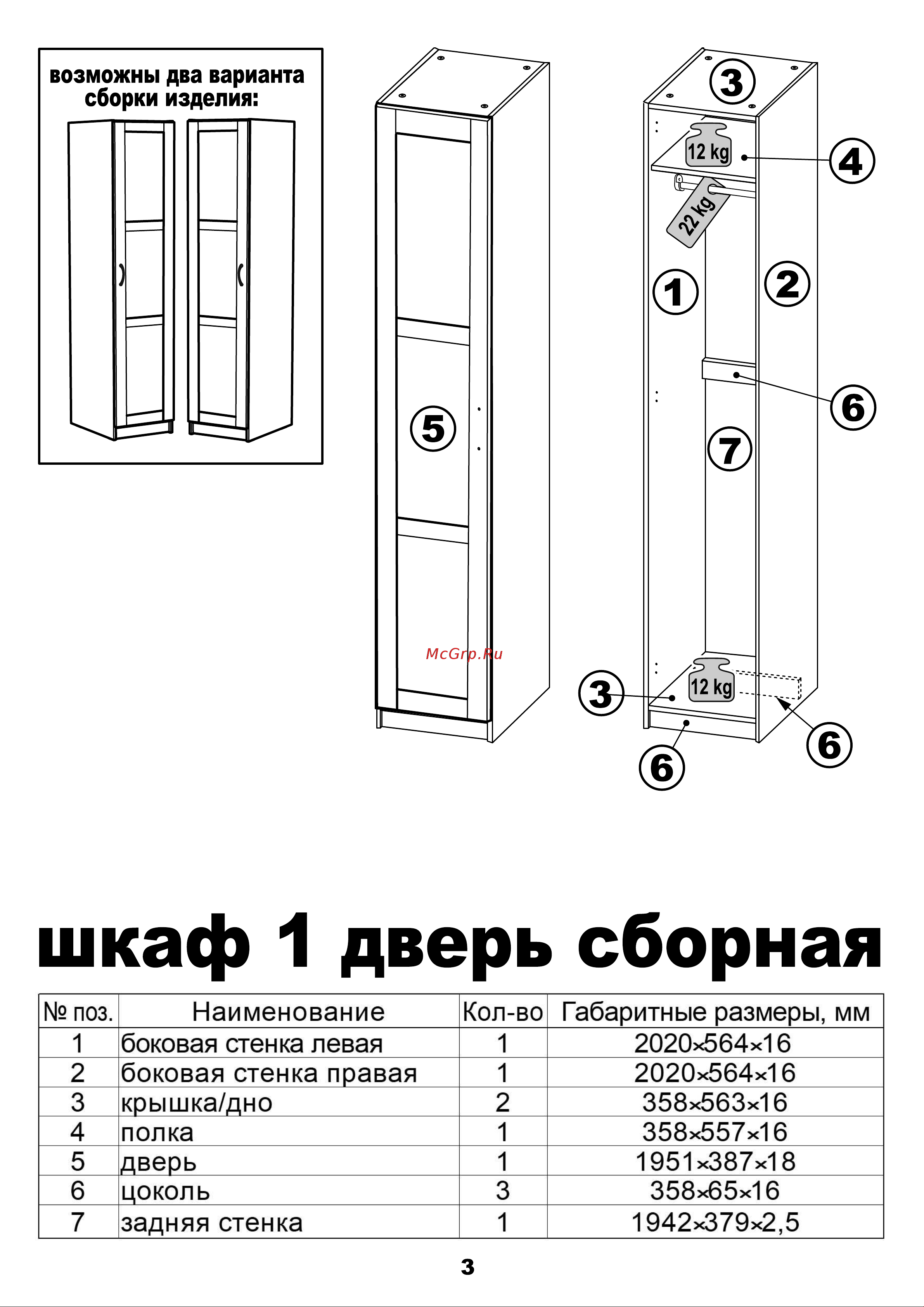 Шведский Стандарт ПЕГАС 1 сборная дверь, 58x39x202 см, белый 2.04.01.070.1 Инструкция по сборке онлайн [3/16] 842097